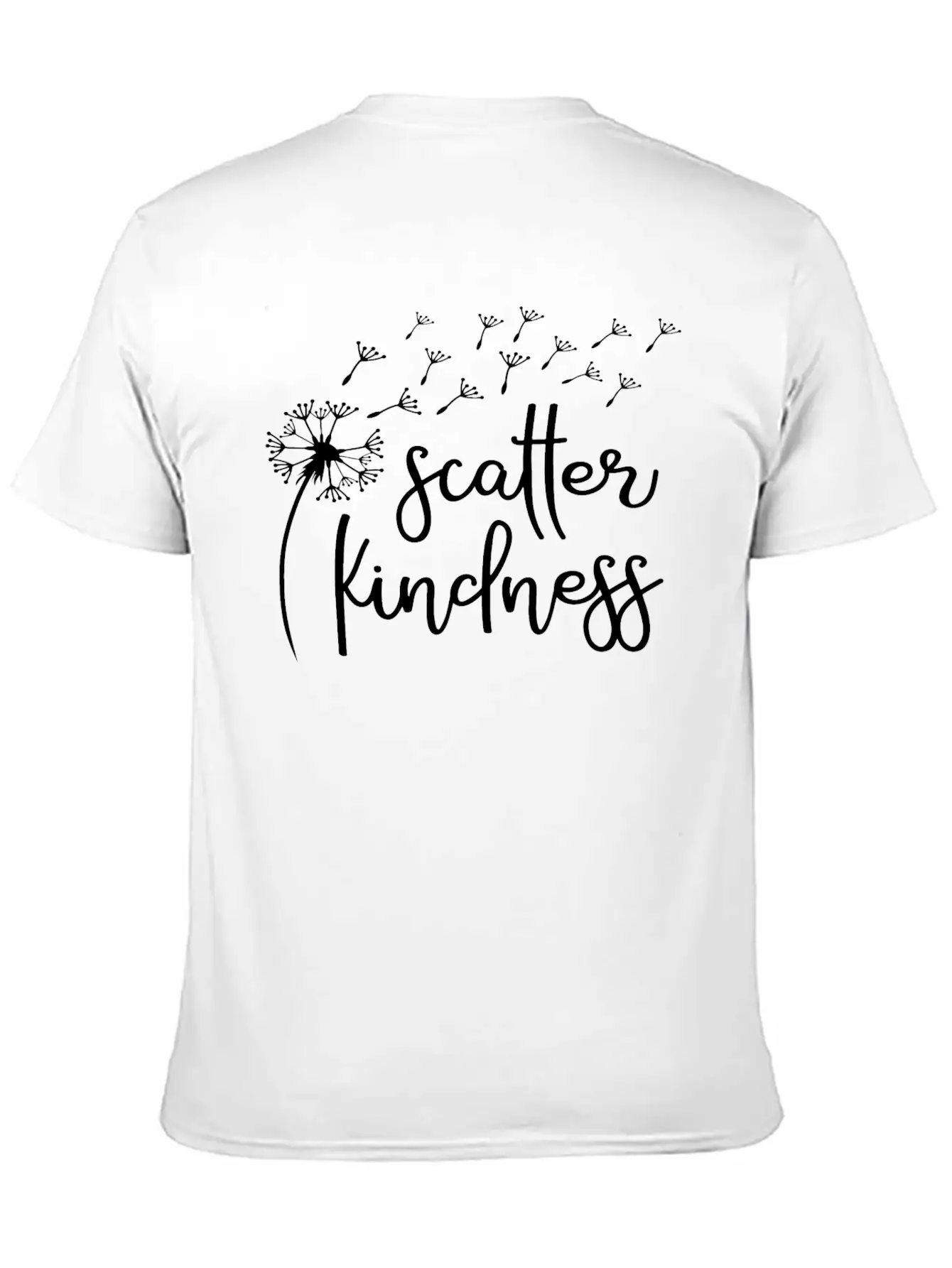 Scatter Kindness, Kindness Dandelion Wish, Be Kind Unisex Short Sleeve Soft Cotton T-Shirt – Casual Everyday Wear