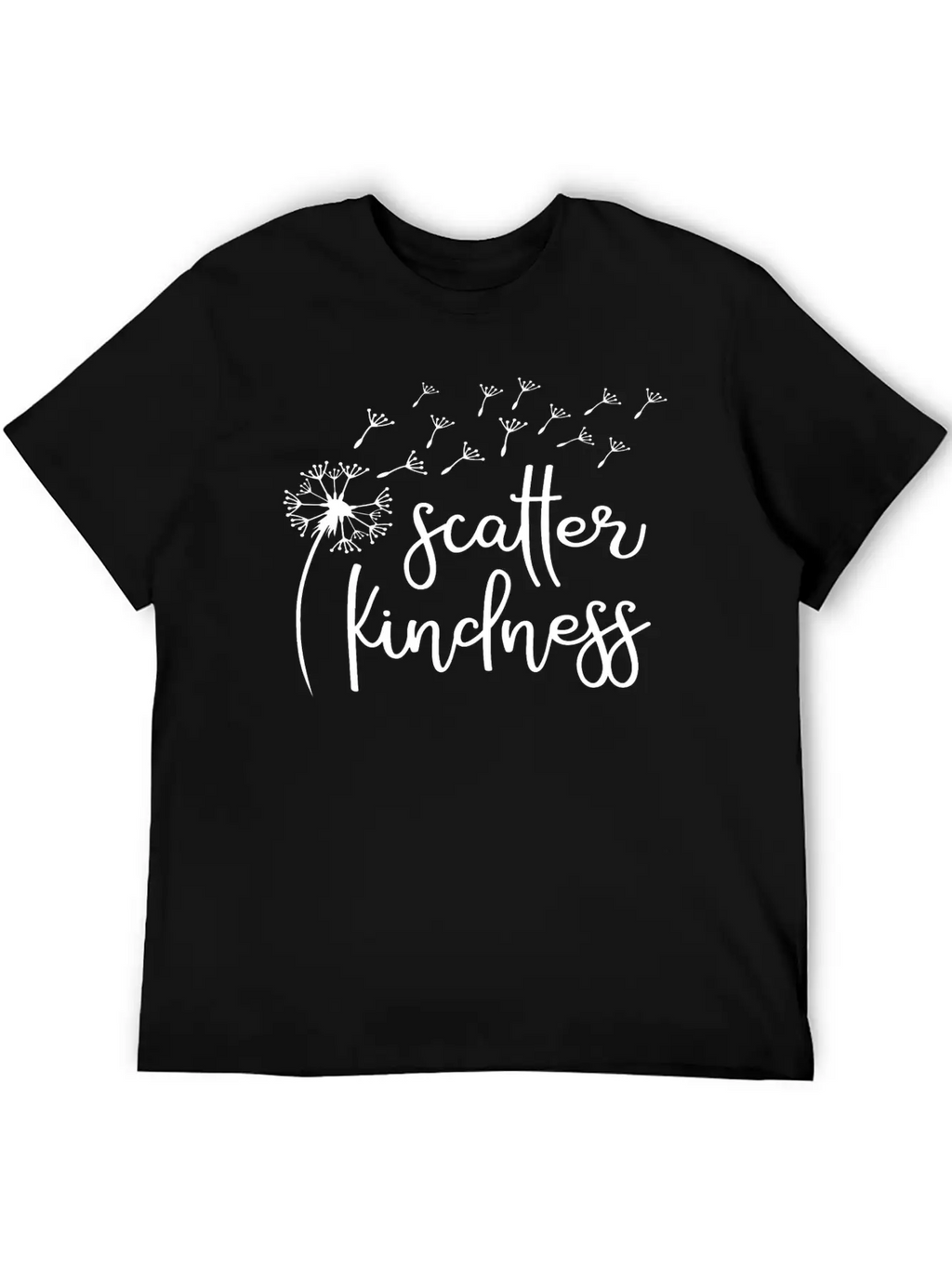 Scatter Kindness, Kindness Dandelion Wish, Be Kind Unisex Short Sleeve Soft Cotton T-Shirt – Casual Everyday Wear