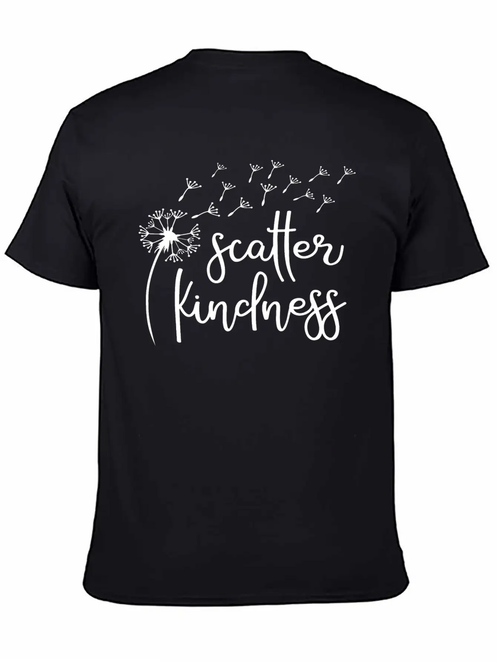 Scatter Kindness, Kindness Dandelion Wish, Be Kind Unisex Short Sleeve Soft Cotton T-Shirt – Casual Everyday Wear