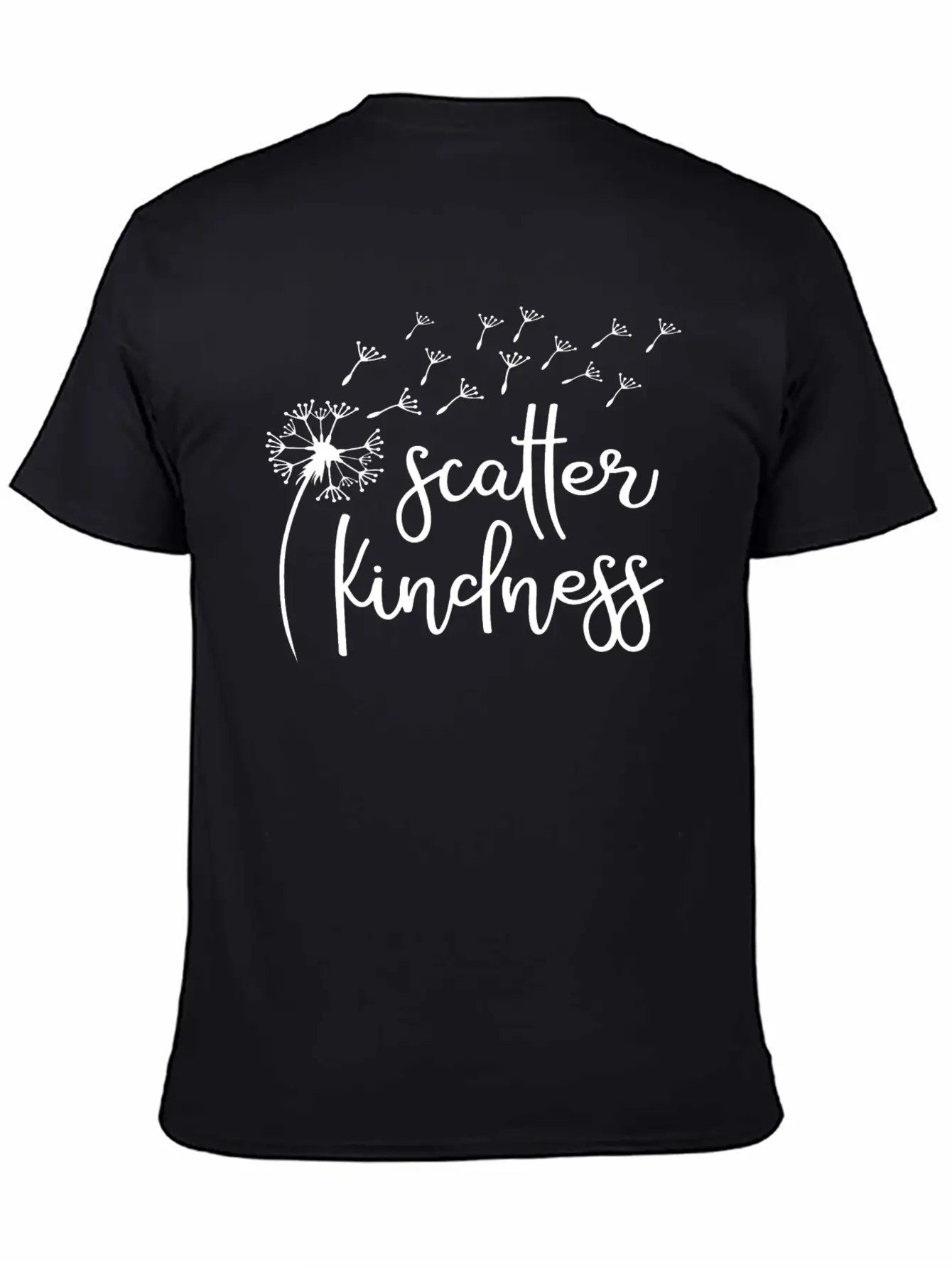 Scatter Kindness, Kindness Dandelion Wish, Be Kind Unisex Short Sleeve Soft Cotton T-Shirt – Casual Everyday Wear