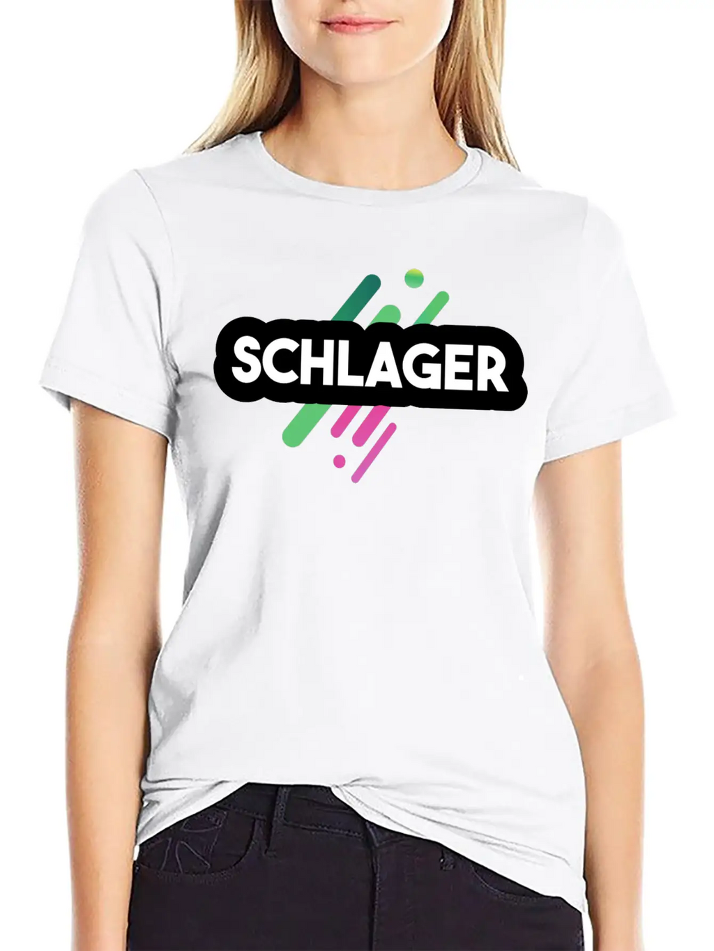 Schlager Font Essential Cotton Tee For Daily Outfits – Unisex Style