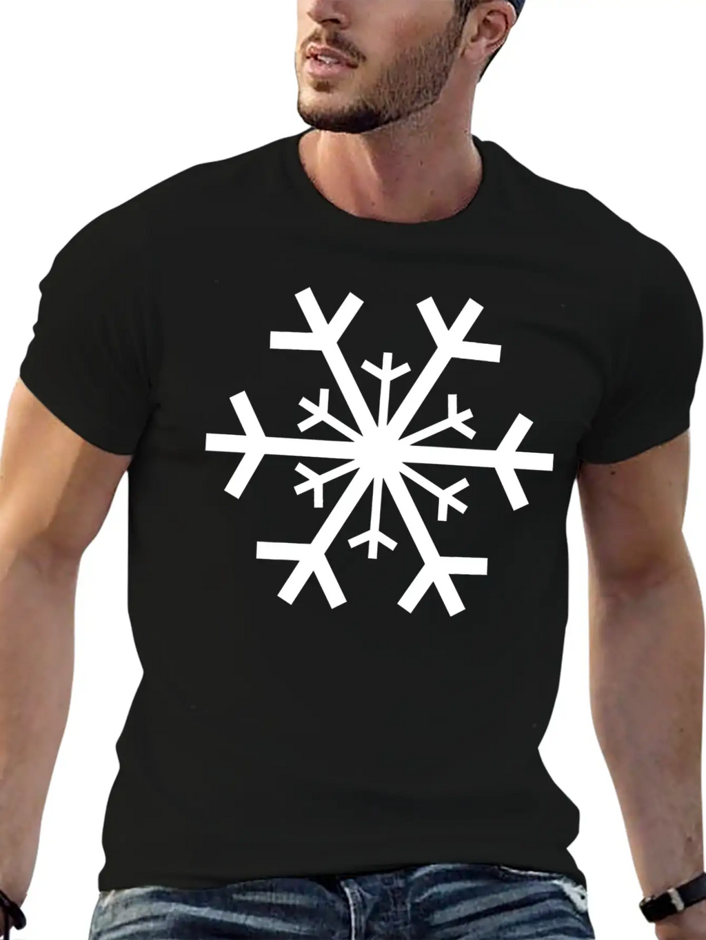 Schneeflocke 2 Unisex Short Sleeve Soft Cotton T-Shirt – Casual Everyday Wear