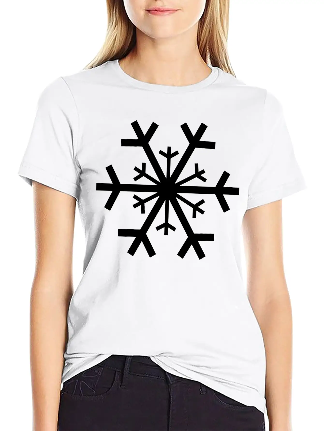 Schneeflocke 2 Unisex Short Sleeve Soft Cotton T-Shirt – Casual Everyday Wear