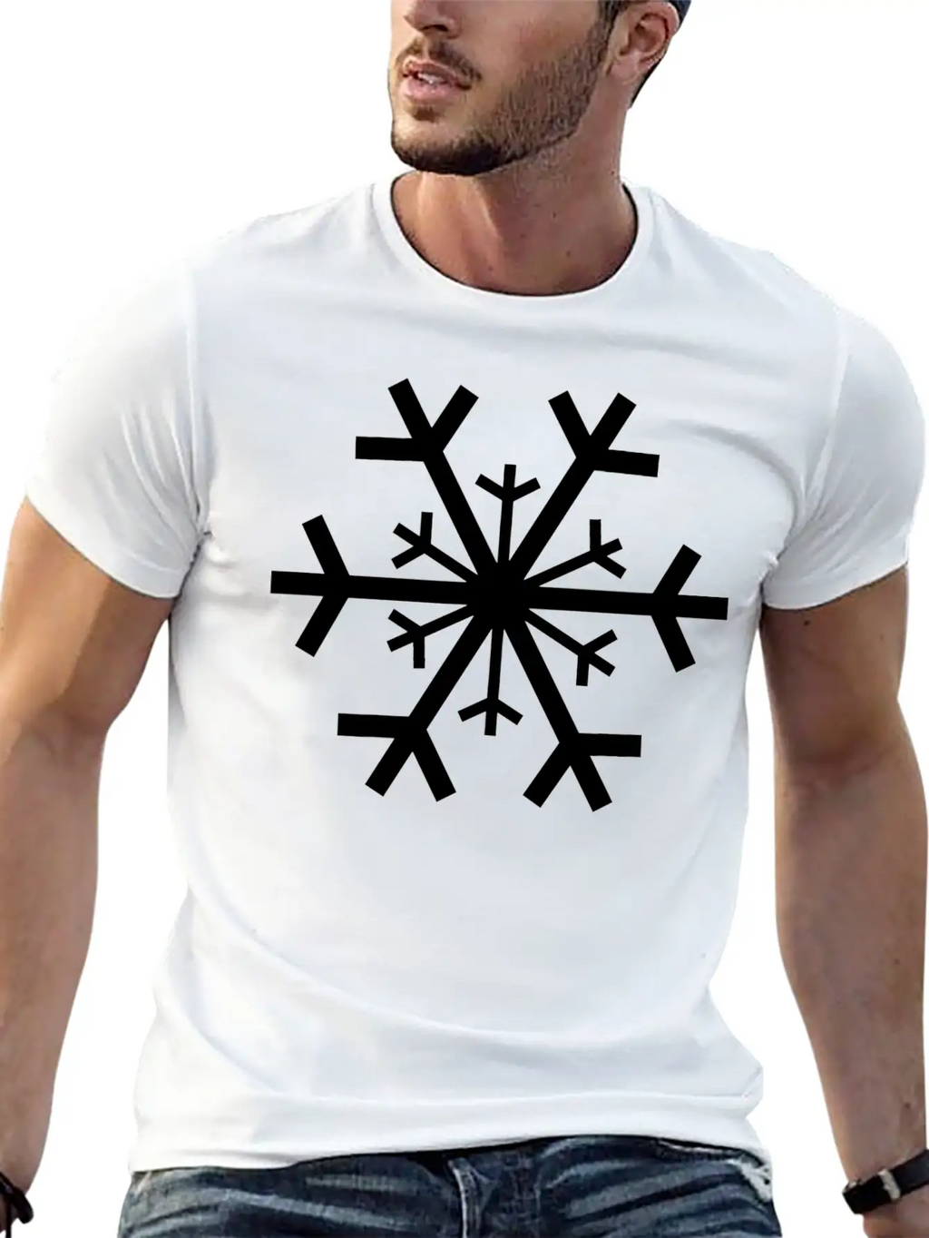 Schneeflocke 2 Unisex Short Sleeve Soft Cotton T-Shirt – Casual Everyday Wear