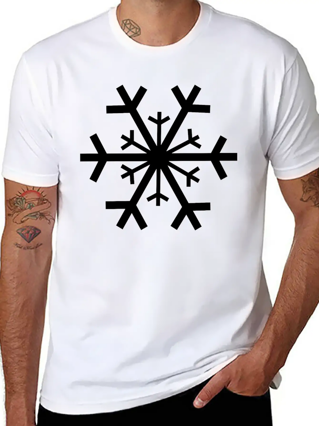 Schneeflocke 2 Unisex Short Sleeve Soft Cotton T-Shirt – Casual Everyday Wear
