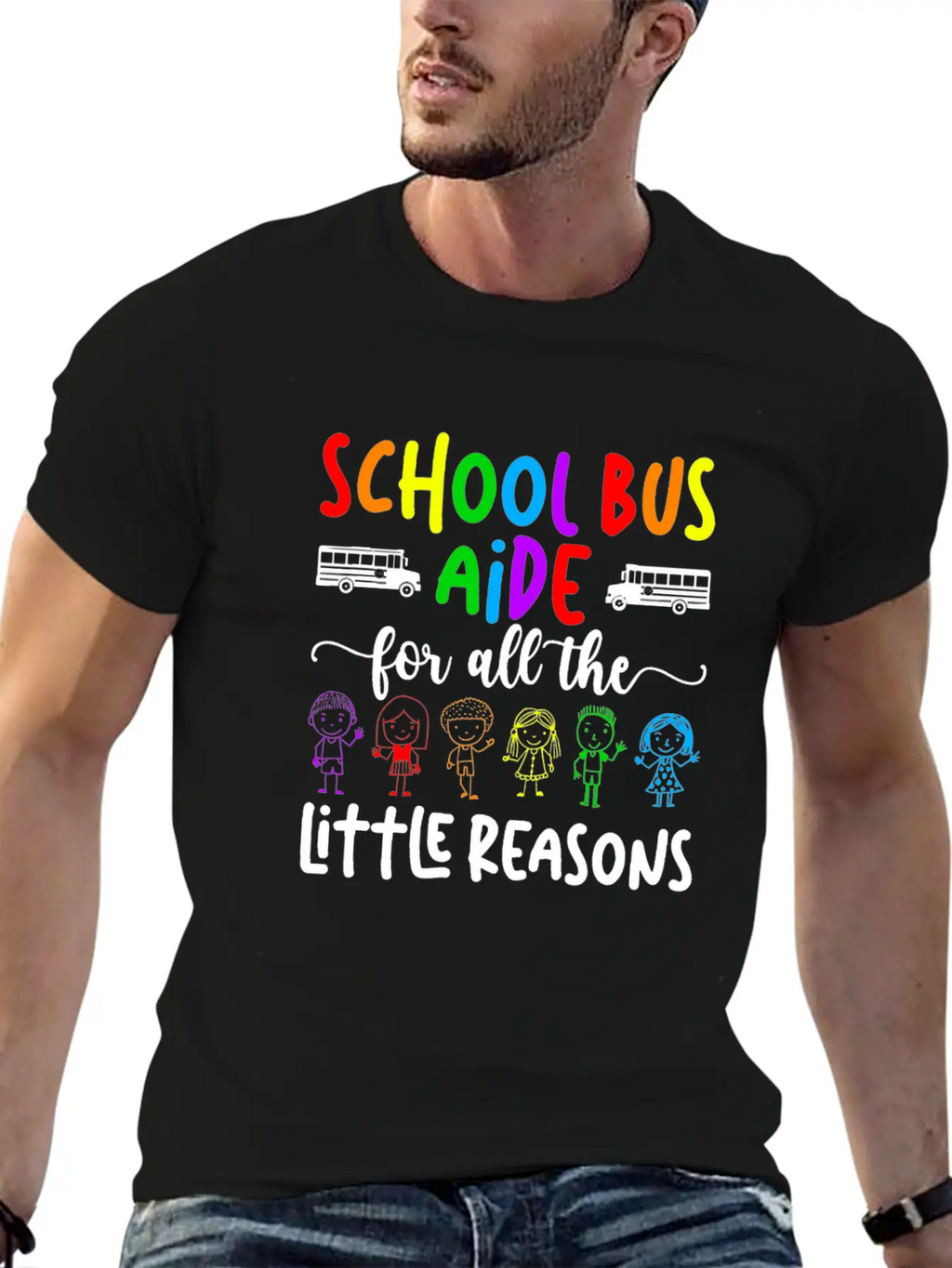 School Bus Aide For All The Little Reason Bus Aide Unisex Casual T-Shirt – Clean Design For Daily Comfort