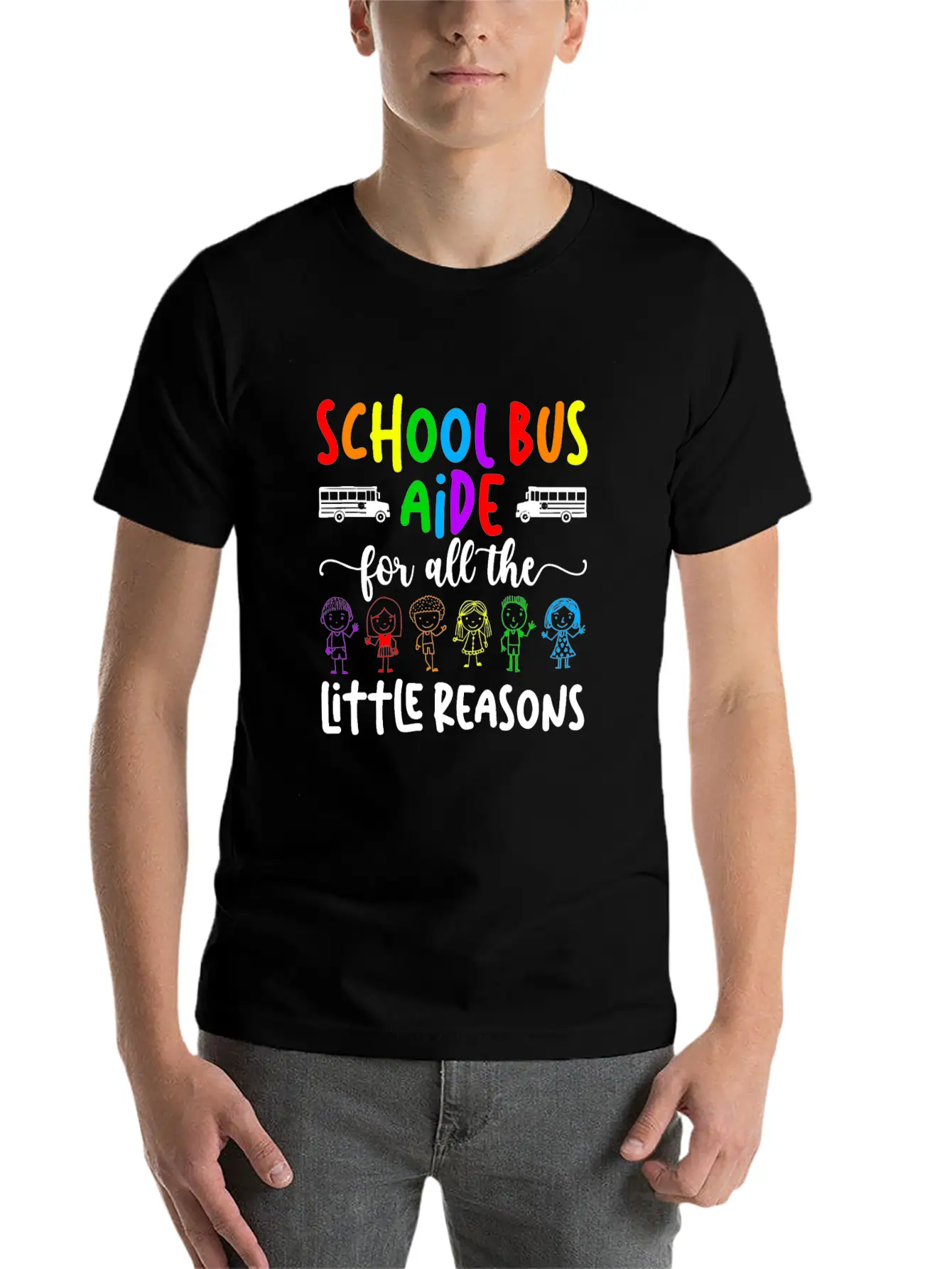 School Bus Aide For All The Little Reason Bus Aide Unisex Casual T-Shirt – Clean Design For Daily Comfort