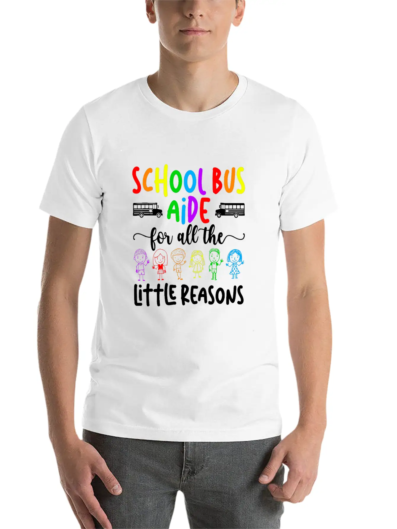 School Bus Aide For All The Little Reason Bus Aide Unisex Casual T-Shirt – Clean Design For Daily Comfort
