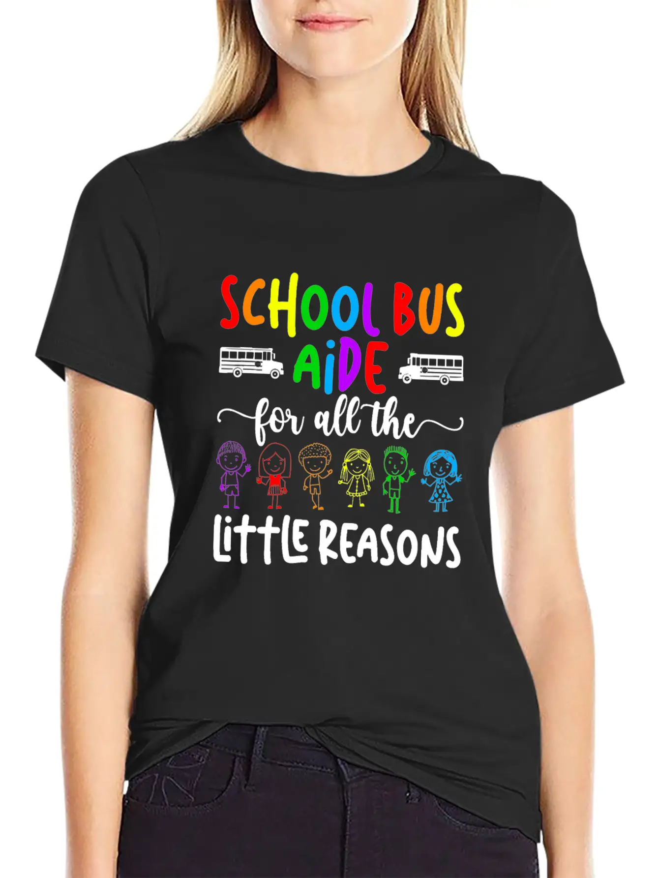 School Bus Aide For All The Little Reason Bus Aide Unisex Casual T-Shirt – Clean Design For Daily Comfort