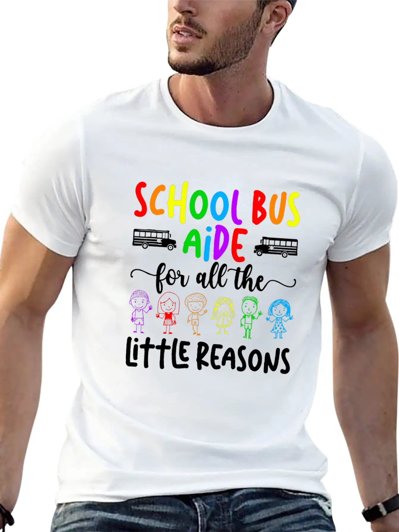 School Bus Aide For All The Little Reason Bus Aide Unisex Casual T-Shirt – Clean Design For Daily Comfort