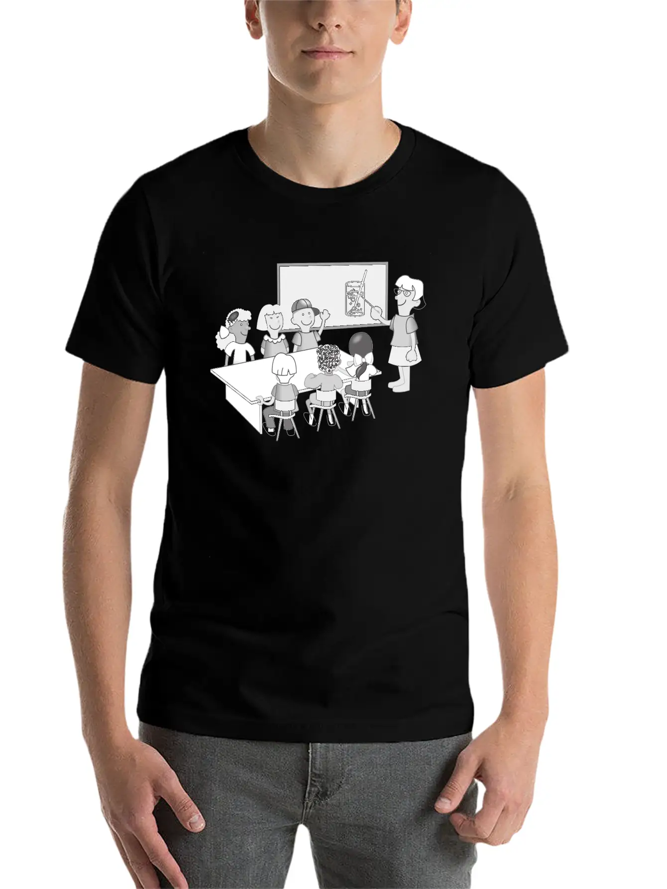 School Schule Lernen Teacher Lehrer Pencil Stift P Unisex Casual T-Shirt – Clean Design For Daily Comfort