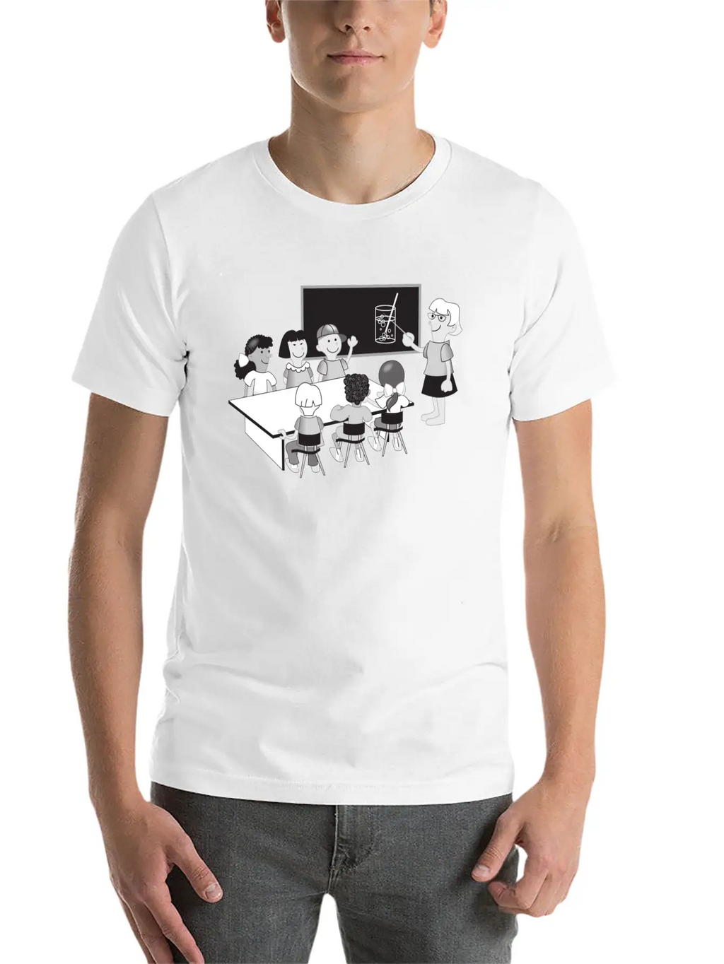 School Schule Lernen Teacher Lehrer Pencil Stift P Unisex Casual T-Shirt – Clean Design For Daily Comfort
