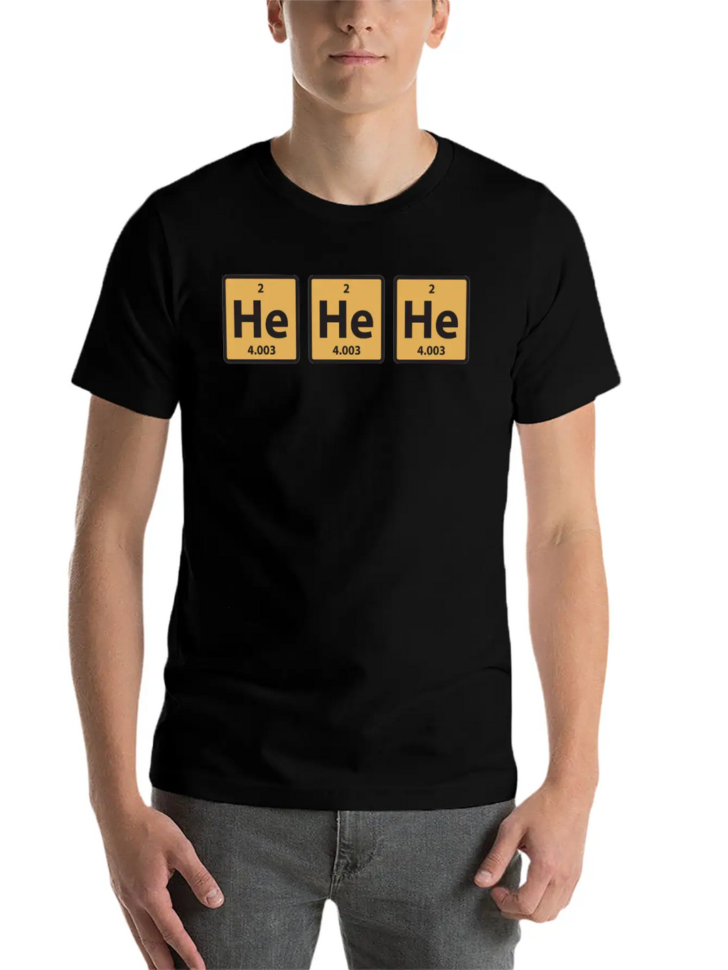 Science Chemical He He He Laughing Gas Funny Gift Unisex Casual T-Shirt – Clean Design For Daily Comfort