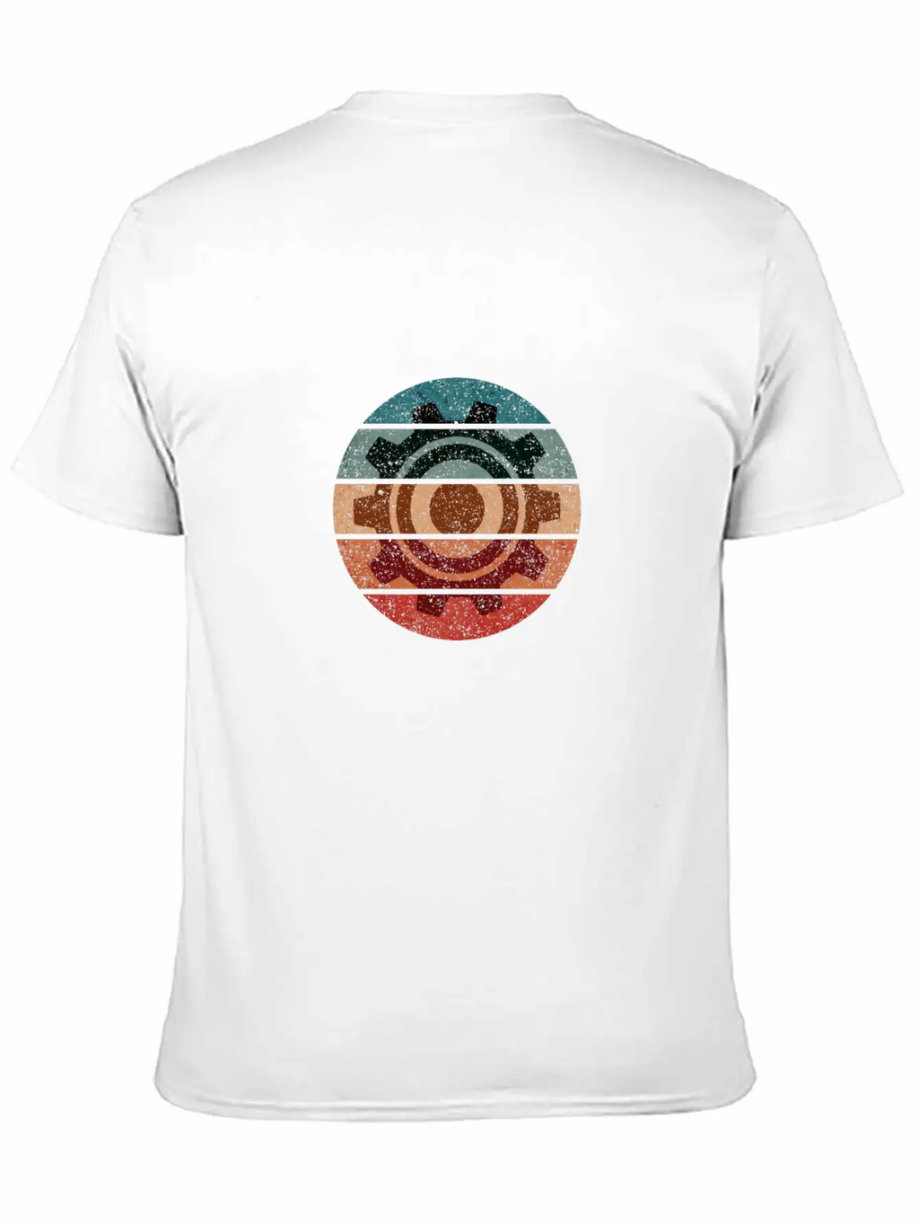 Science Engineer Gear Sunset Grunge Retro Icon Stylish Everyday T-Shirt – Unisex Basic Cotton Tee