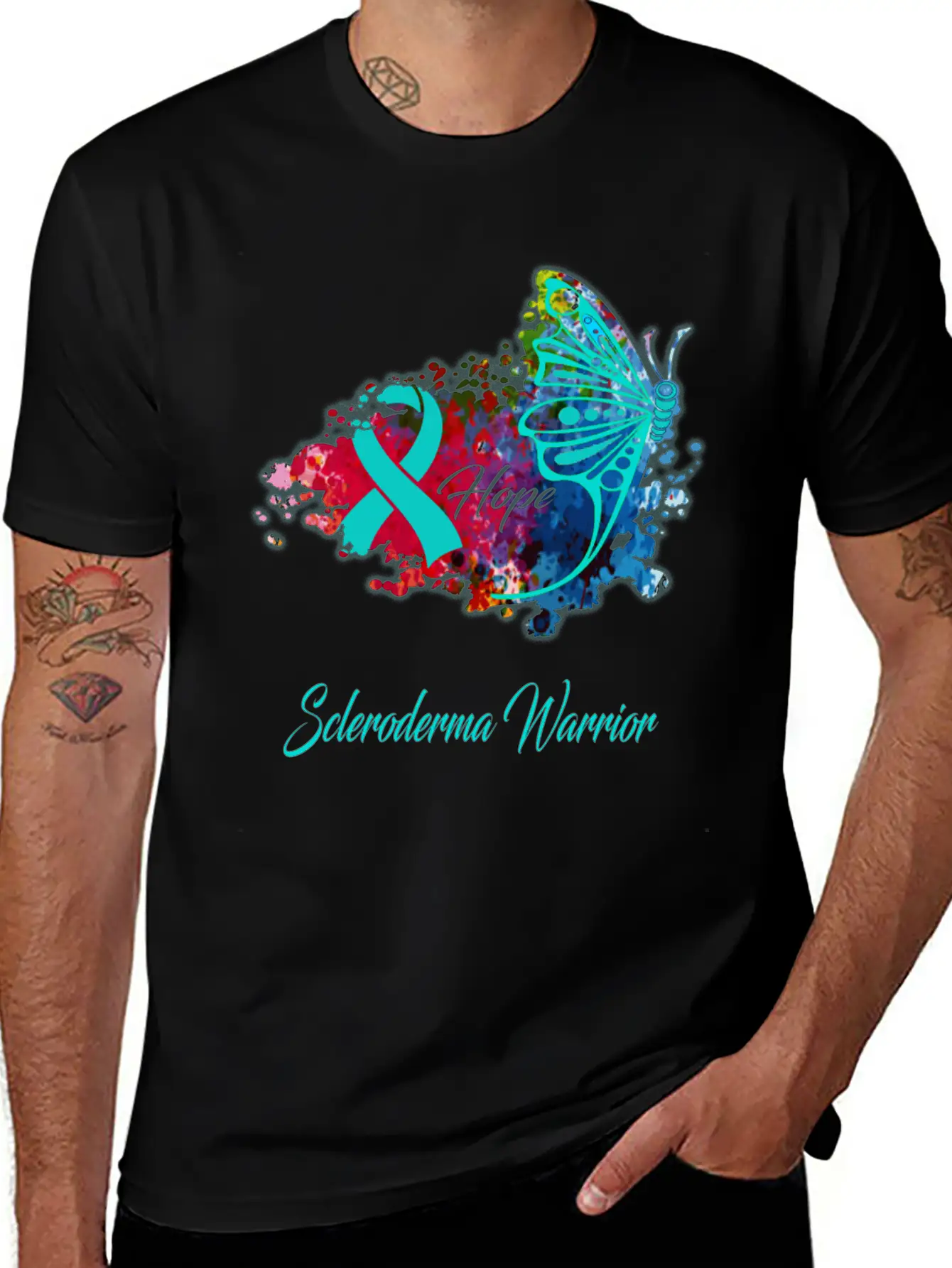Scleroderma Awareness Breathable Soft Cotton T-Shirt – Timeless Casual Look