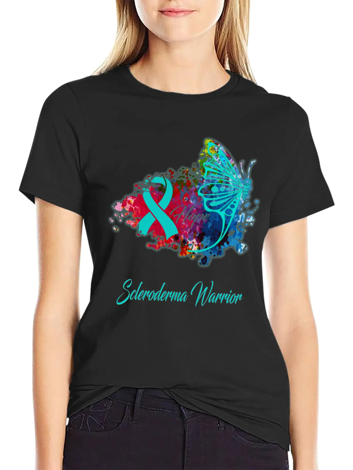 Scleroderma Awareness Breathable Soft Cotton T-Shirt – Timeless Casual Look