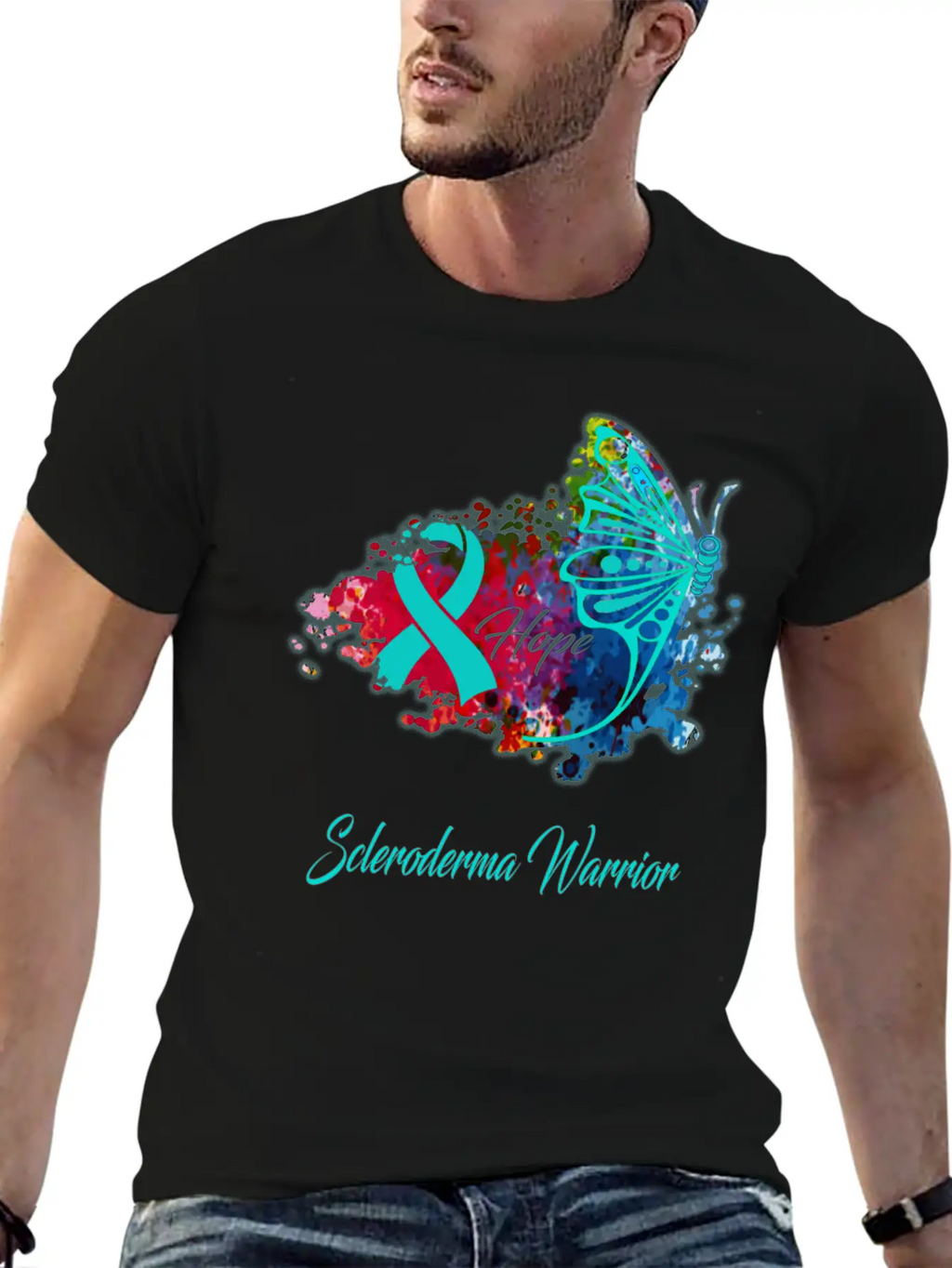 Scleroderma Awareness Breathable Soft Cotton T-Shirt – Timeless Casual Look
