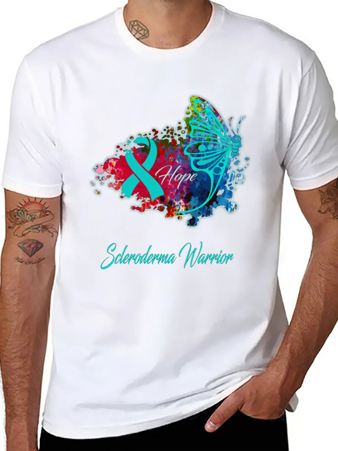 Scleroderma Awareness Breathable Soft Cotton T-Shirt – Timeless Casual Look