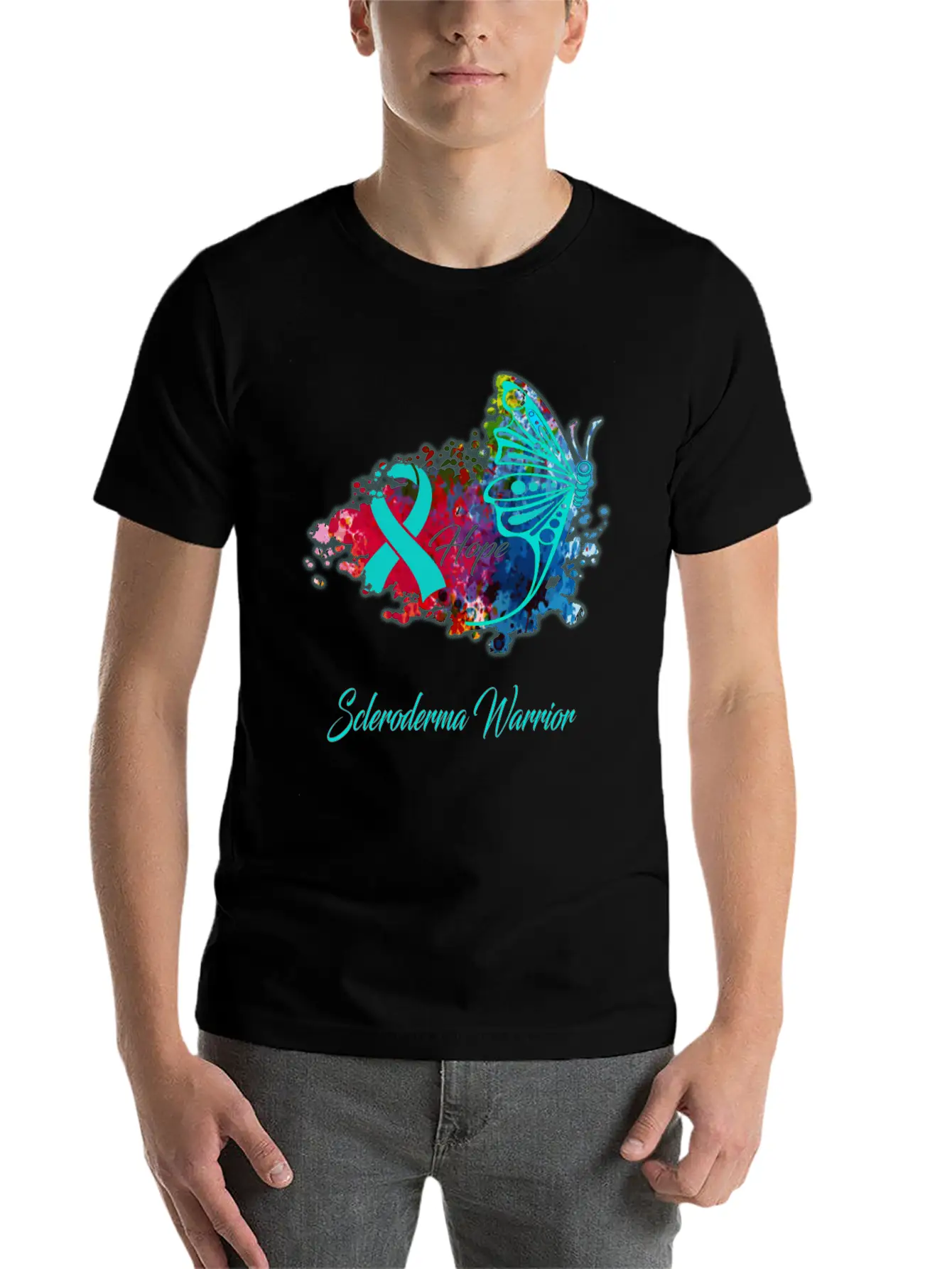 Scleroderma Awareness Breathable Soft Cotton T-Shirt – Timeless Casual Look