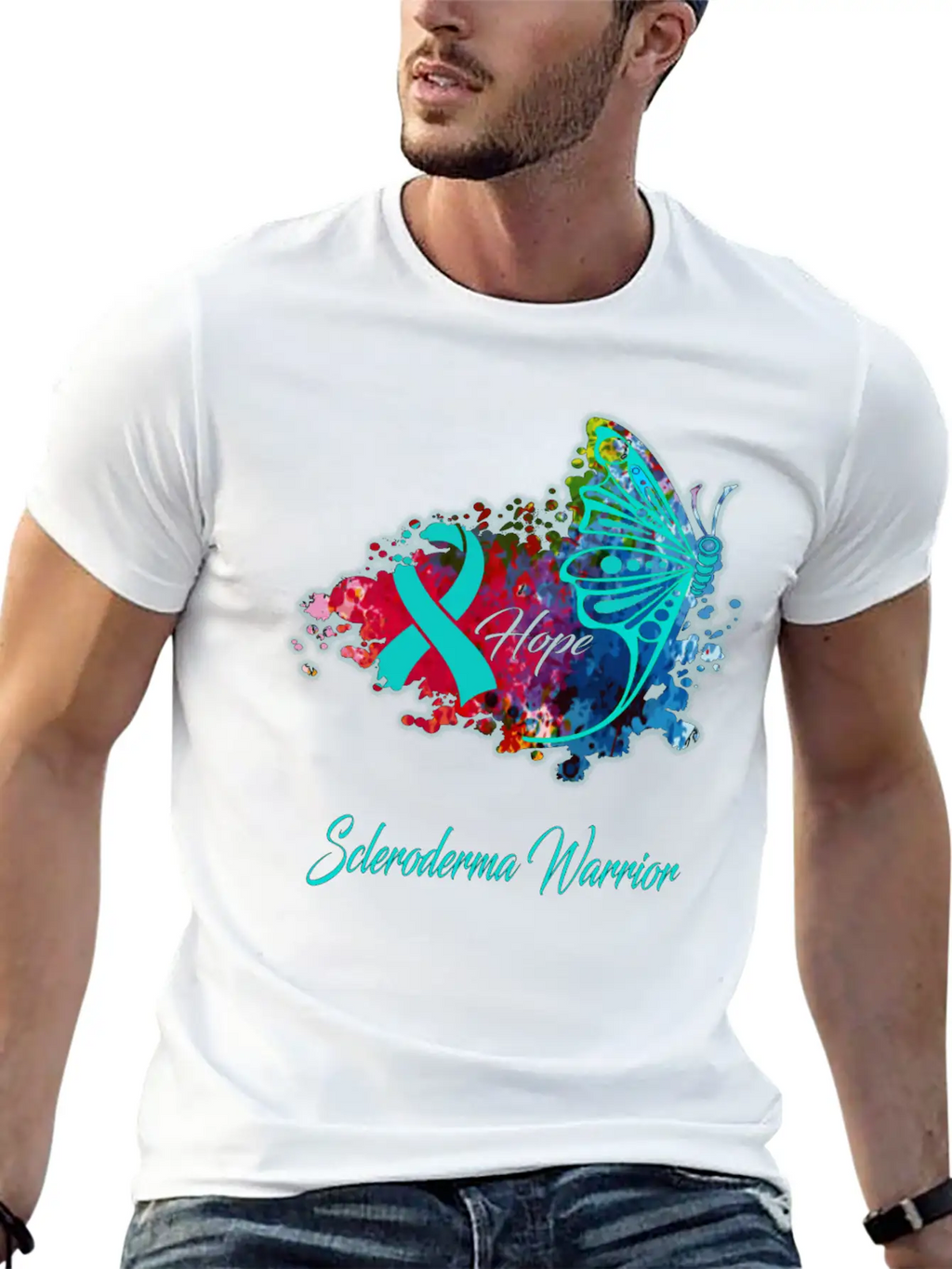 Scleroderma Awareness Breathable Soft Cotton T-Shirt – Timeless Casual Look