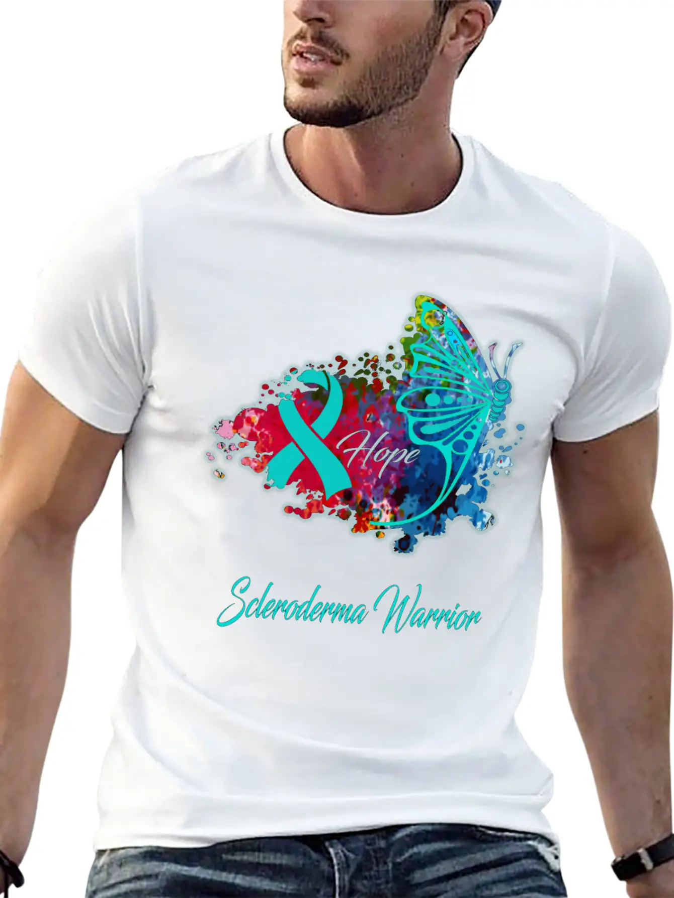 Scleroderma Awareness Breathable Soft Cotton T-Shirt – Timeless Casual Look