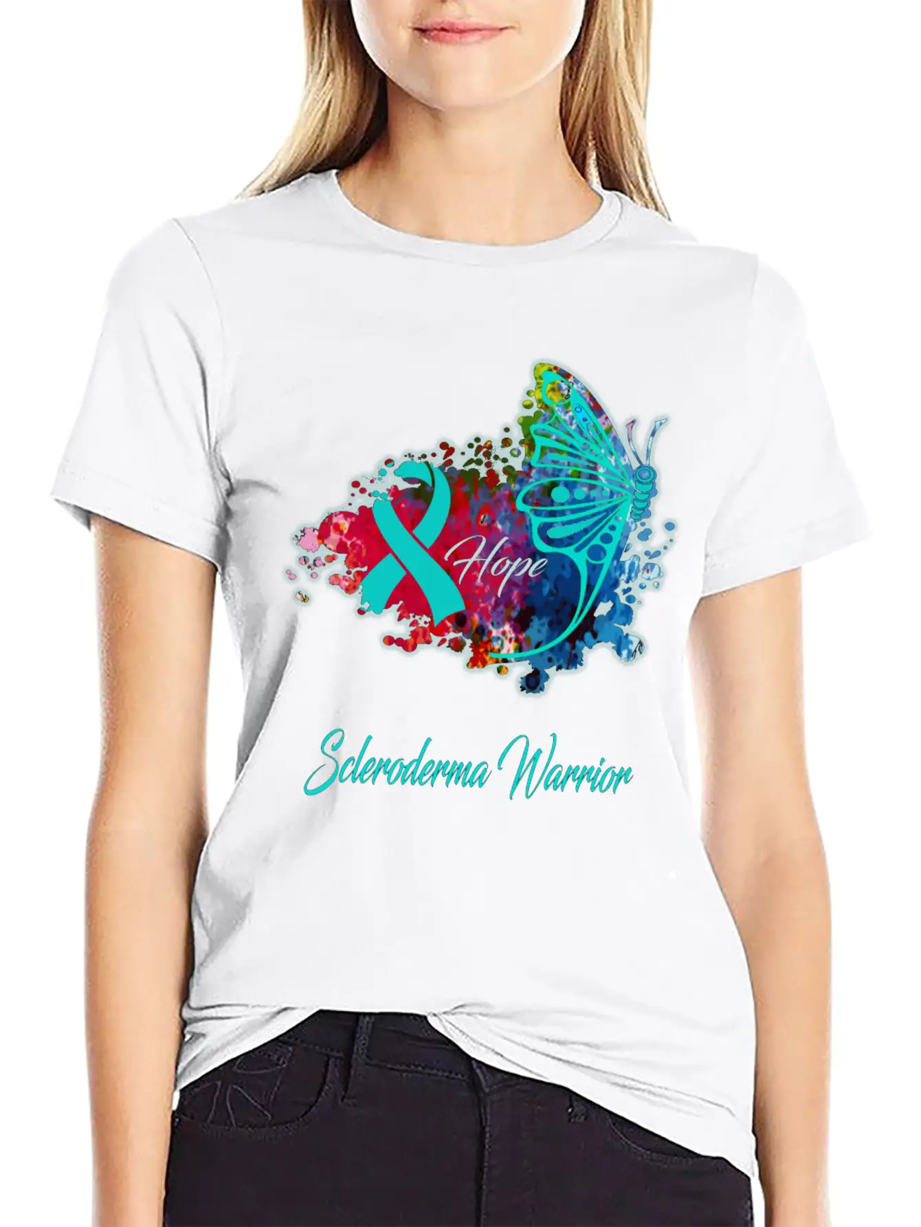 Scleroderma Awareness Breathable Soft Cotton T-Shirt – Timeless Casual Look