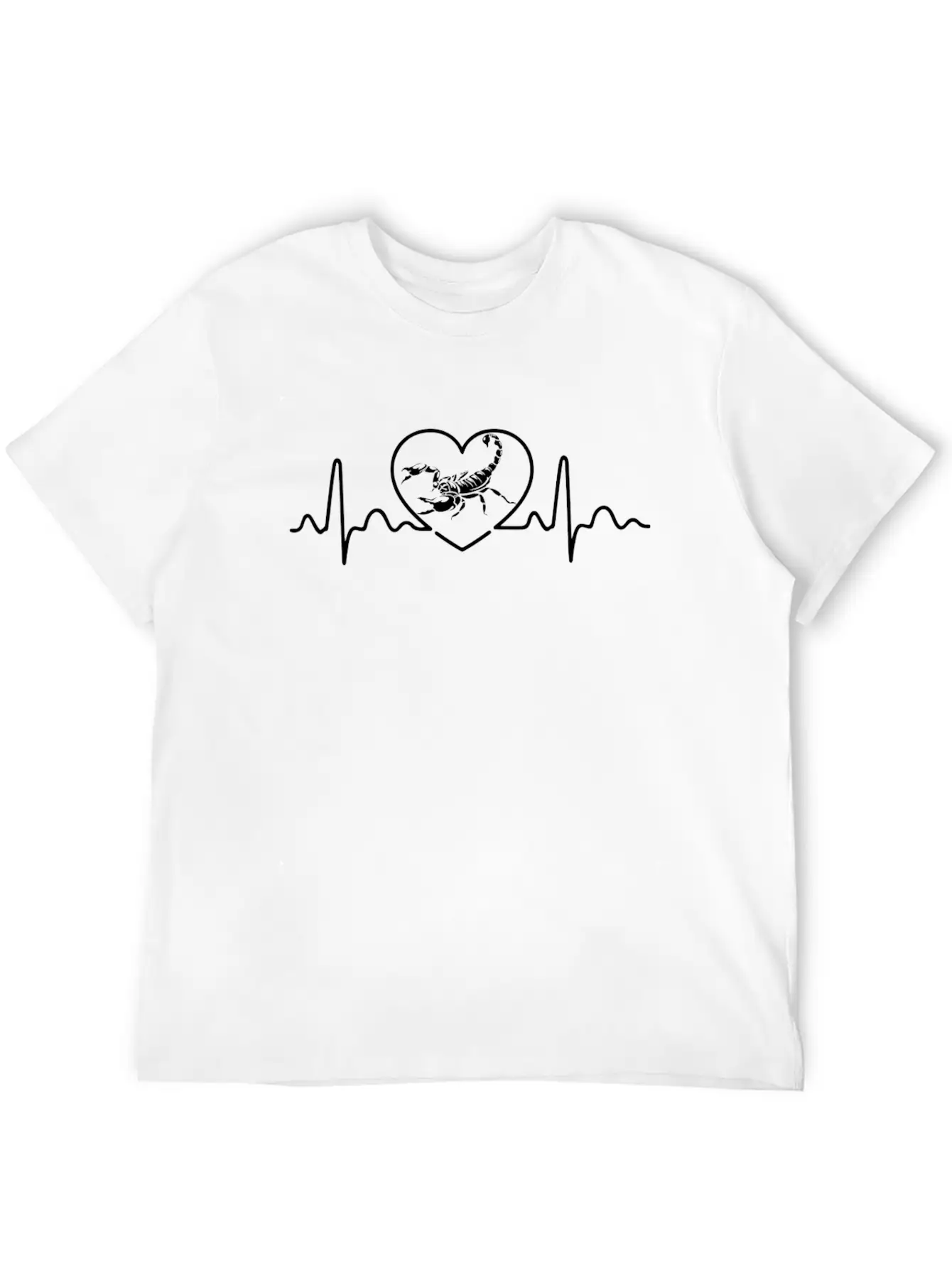 Scorpio Heartbeat T-shirt For Men Women Boys Casual Graphic T-Shirt – Simple And Comfortable Daily Wear