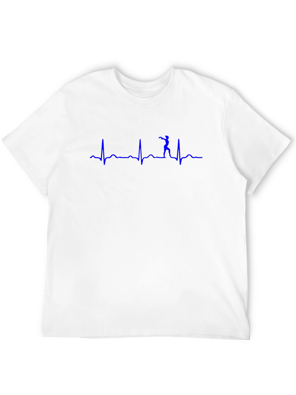 Heartbeat Golfer Graphic Tee - Black Cotton T-Shirt