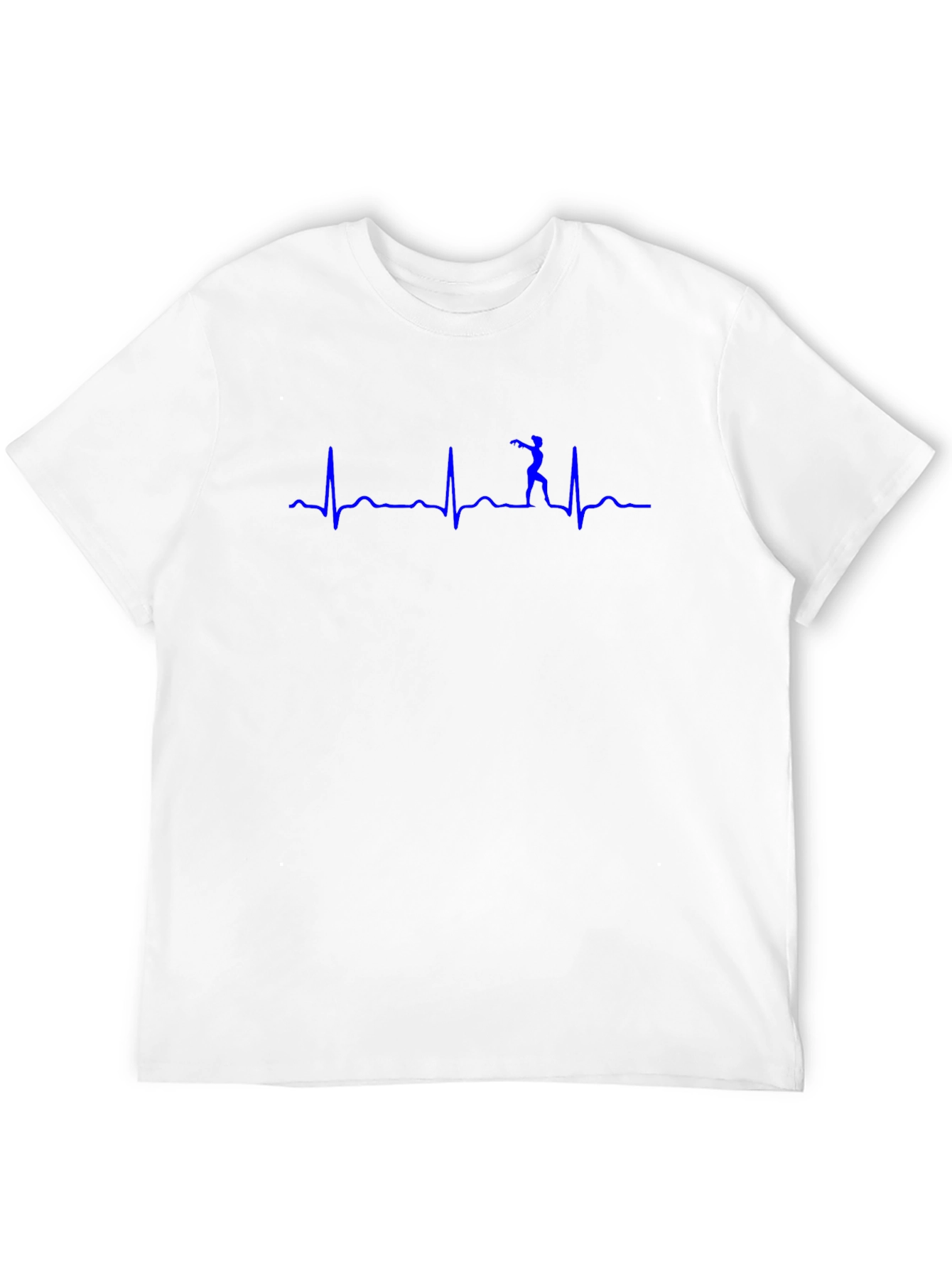 Heartbeat Golfer Graphic Tee - Black Cotton T-Shirt