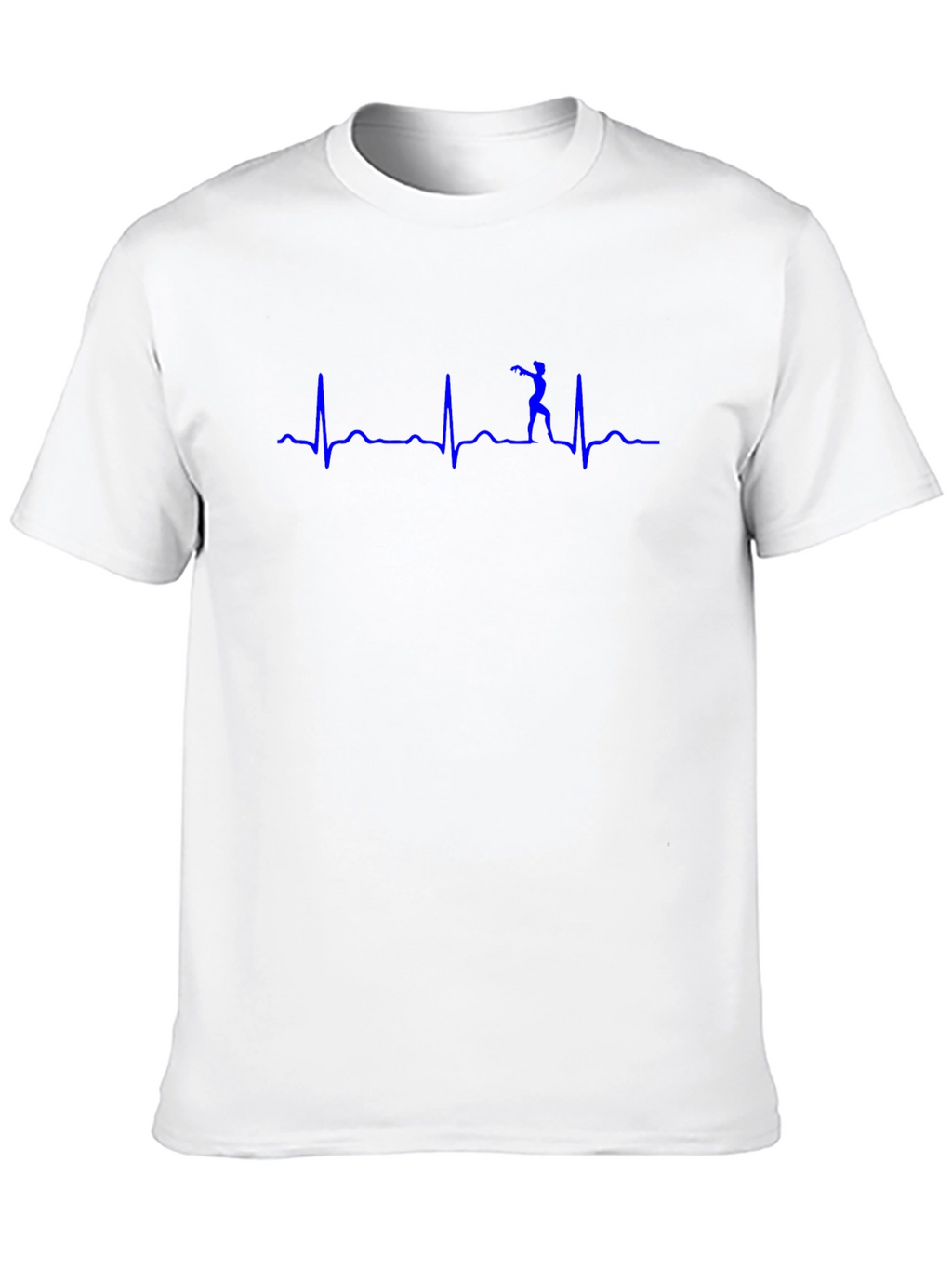 Heartbeat Golfer Graphic Tee - Black Cotton T-Shirt