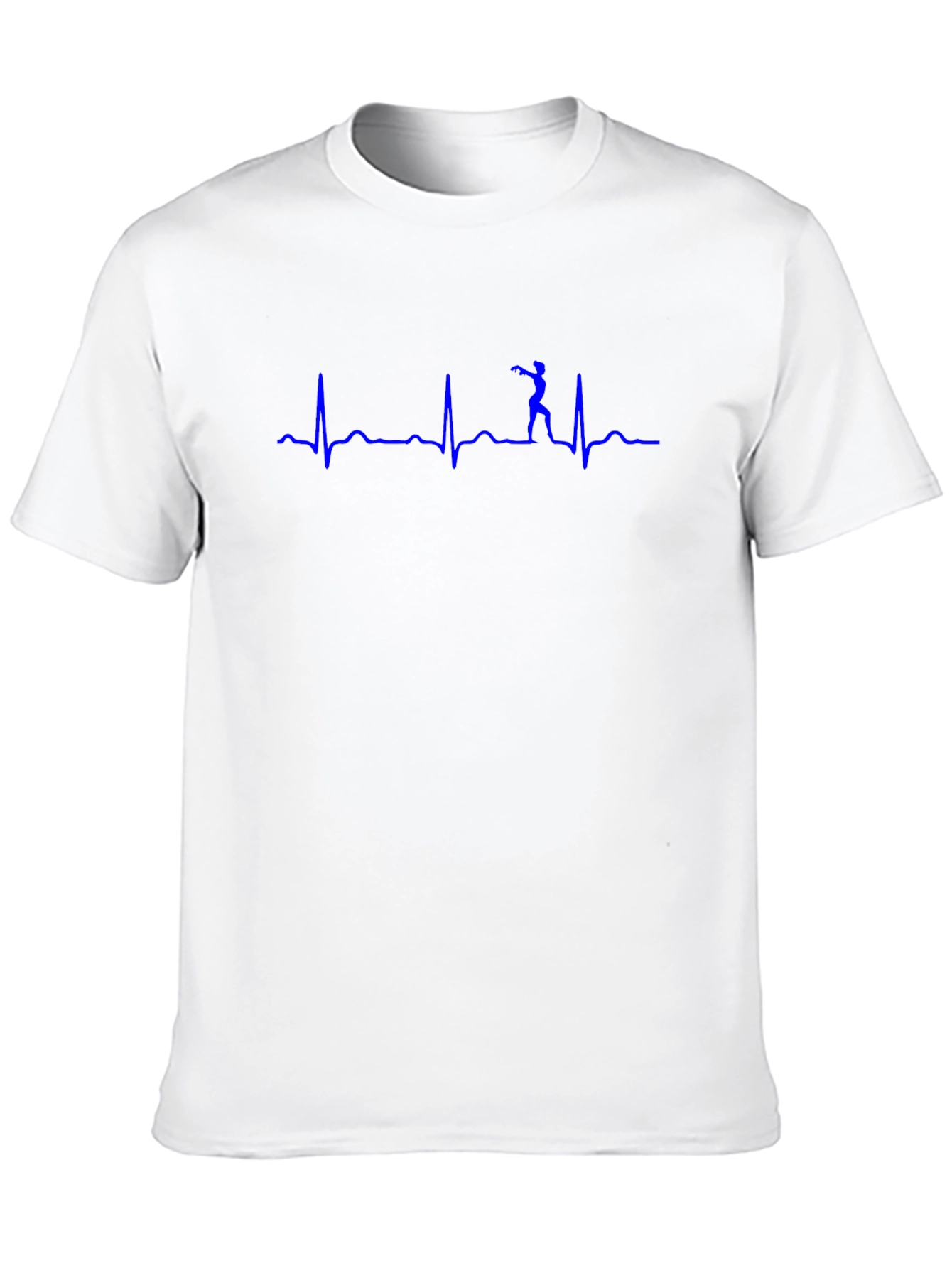 Heartbeat Golfer Graphic Tee - Black Cotton T-Shirt