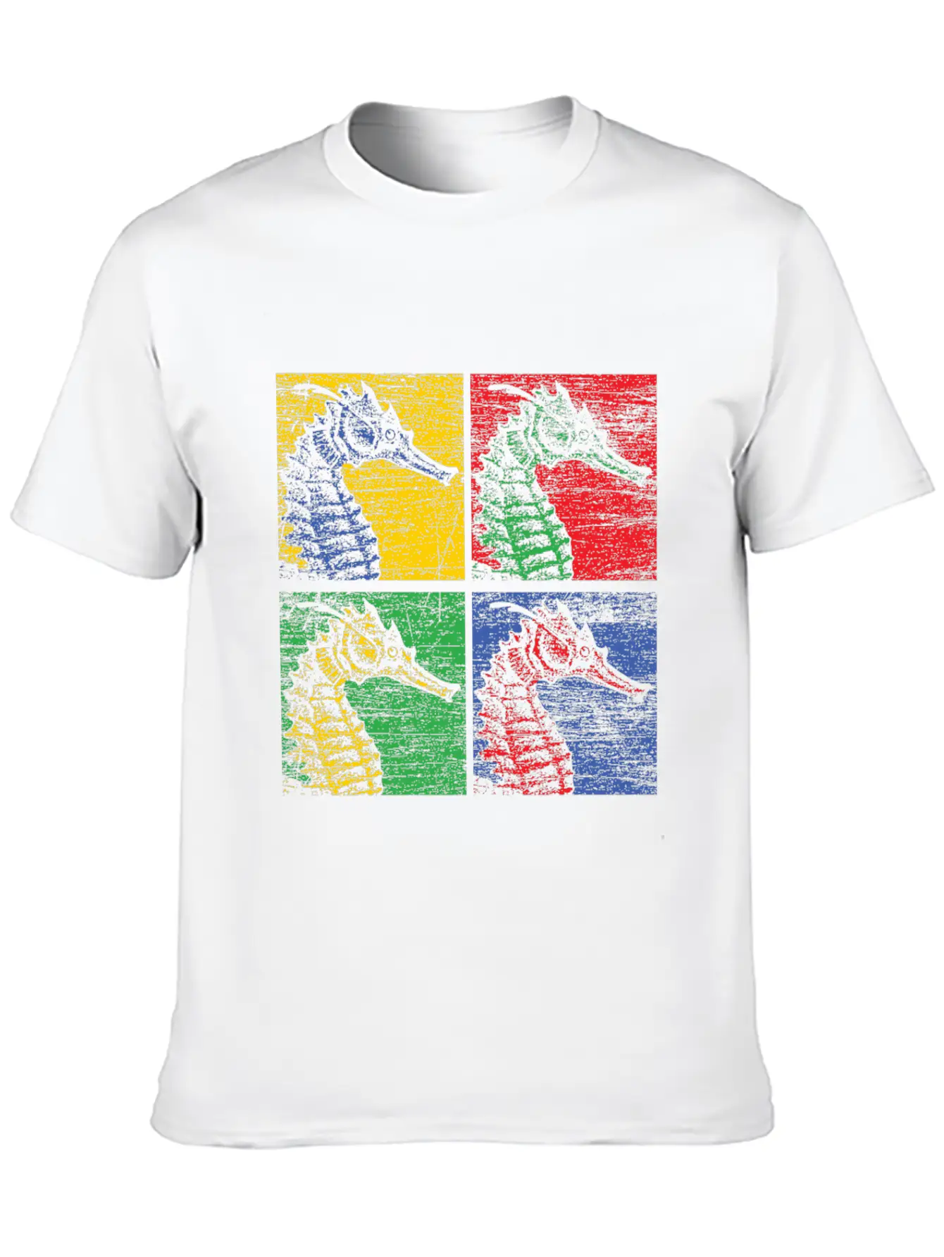 Sea Horse Pop Art Unisex Casual T-Shirt – Clean Design For Daily Comfort