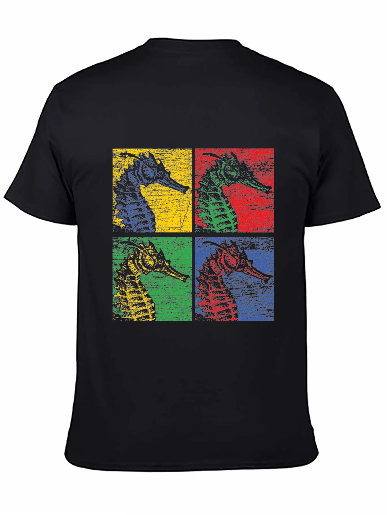 Sea Horse Pop Art Unisex Casual T-Shirt – Clean Design For Daily Comfort