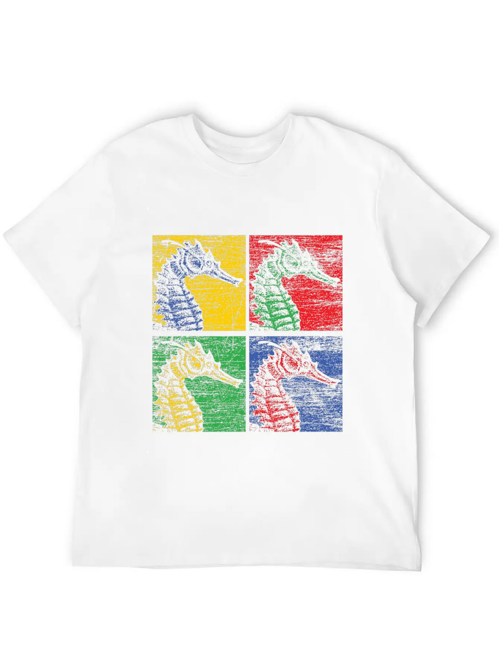 Sea Horse Pop Art Unisex Casual T-Shirt – Clean Design For Daily Comfort