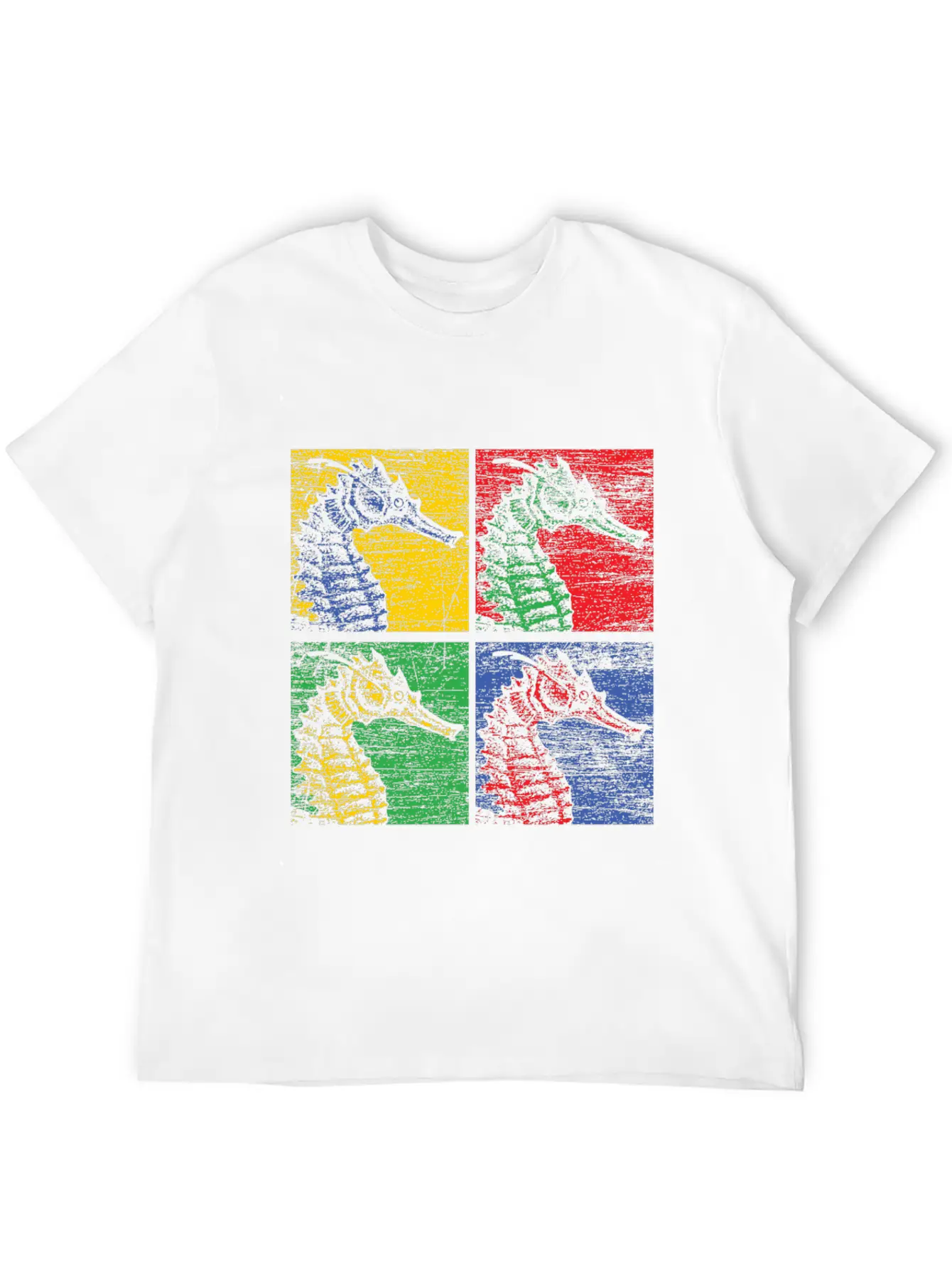 Sea Horse Pop Art Unisex Casual T-Shirt – Clean Design For Daily Comfort