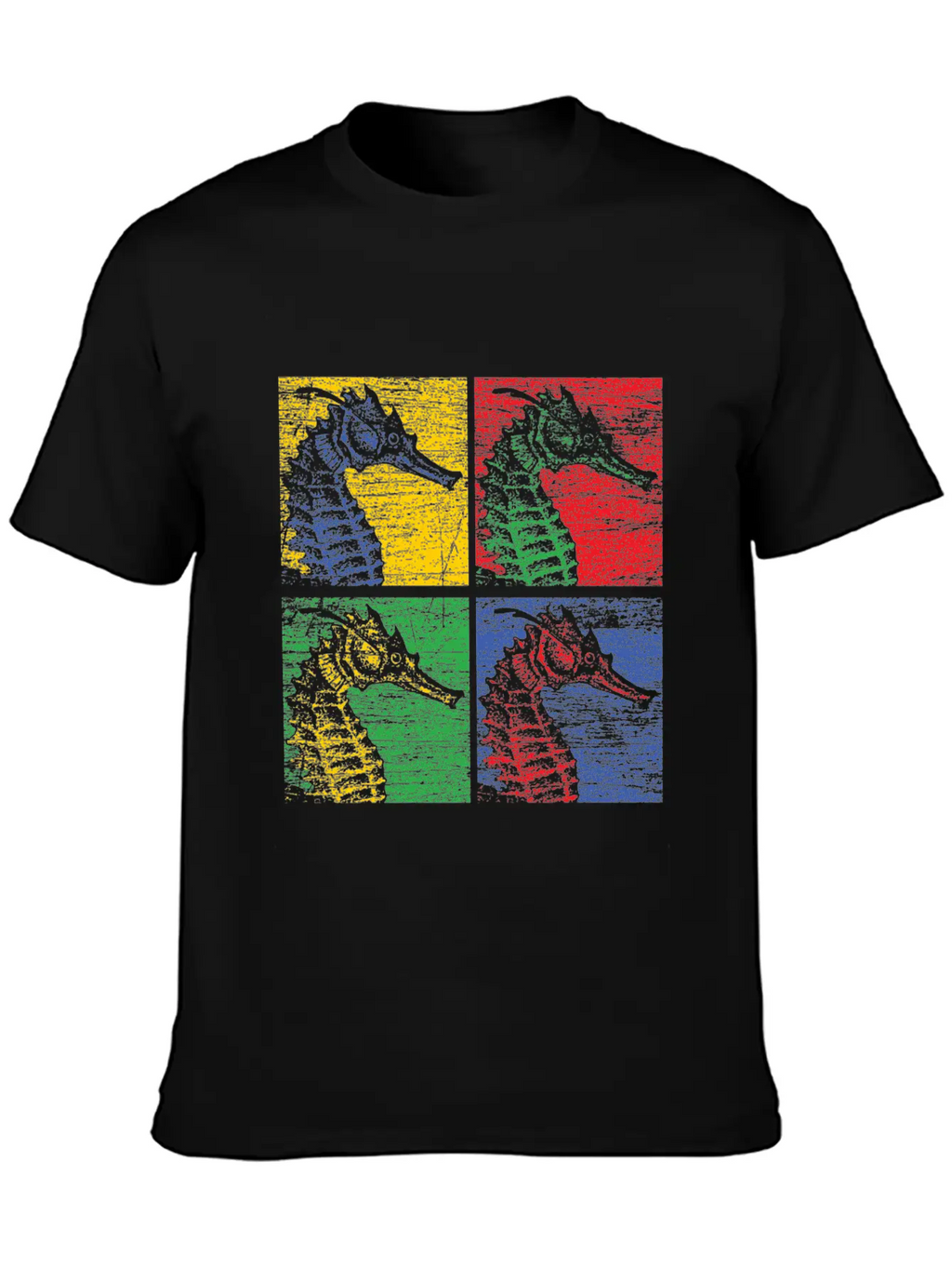 Sea Horse Pop Art Unisex Casual T-Shirt – Clean Design For Daily Comfort