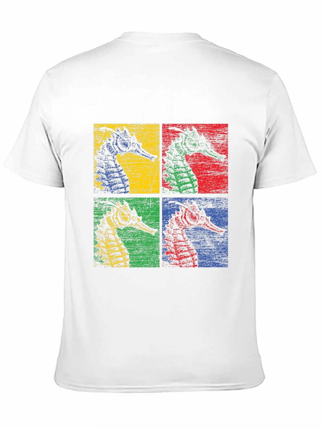 Sea Horse Pop Art Unisex Casual T-Shirt – Clean Design For Daily Comfort