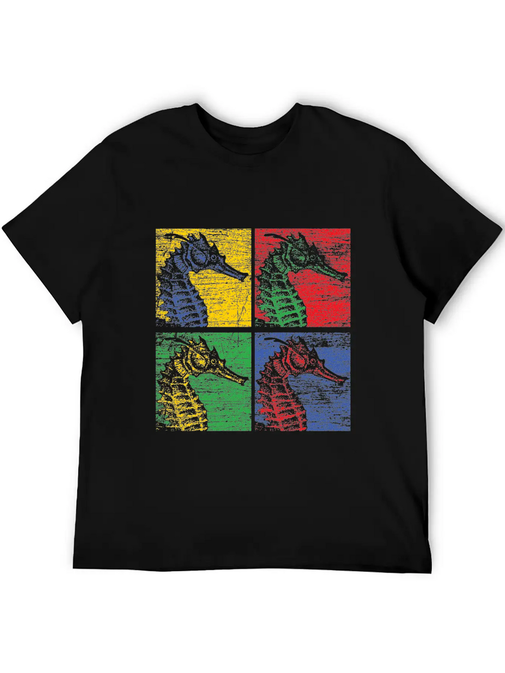 Sea Horse Pop Art Unisex Casual T-Shirt – Clean Design For Daily Comfort