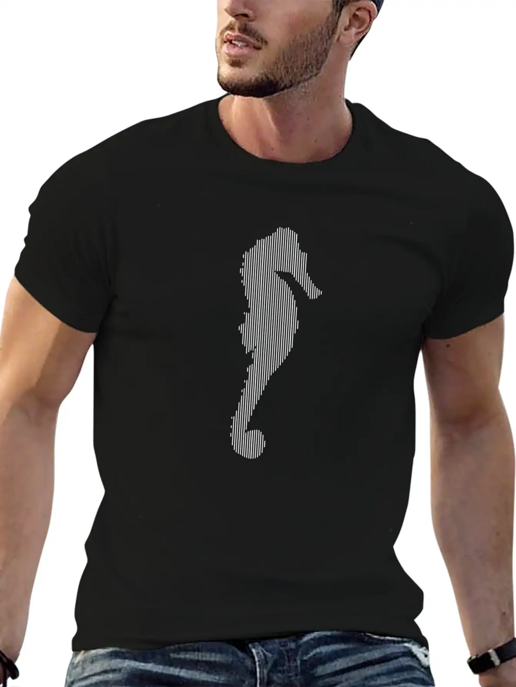 Sea Horse Unisex Casual T-Shirt – Clean Design For Daily Comfort