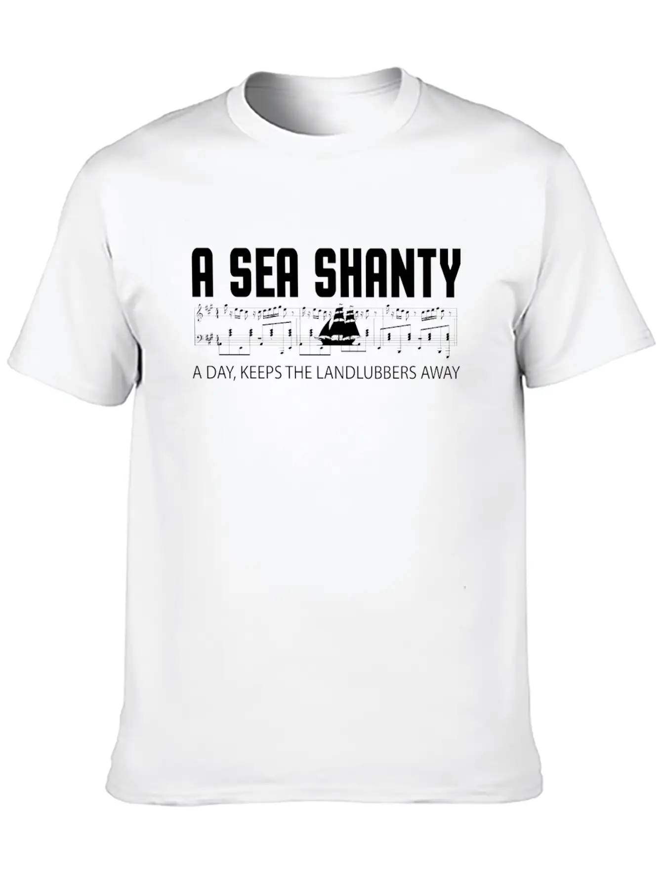 Sea Shanties Landlubbers Sea Shanty Melody Essential Cotton Tee For Daily Outfits – Unisex Style