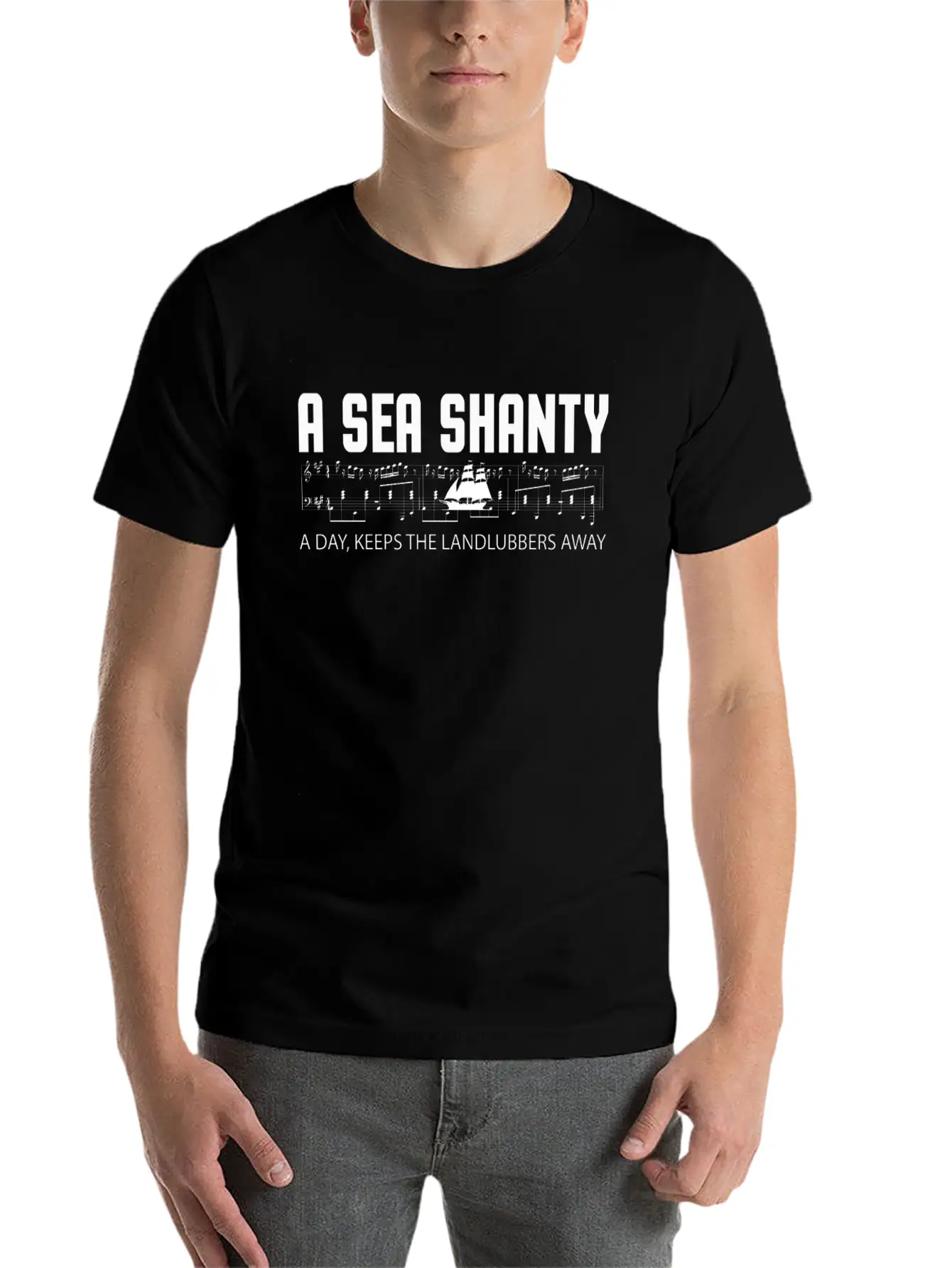 Sea Shanties Landlubbers Sea Shanty Melody Essential Cotton Tee For Daily Outfits – Unisex Style