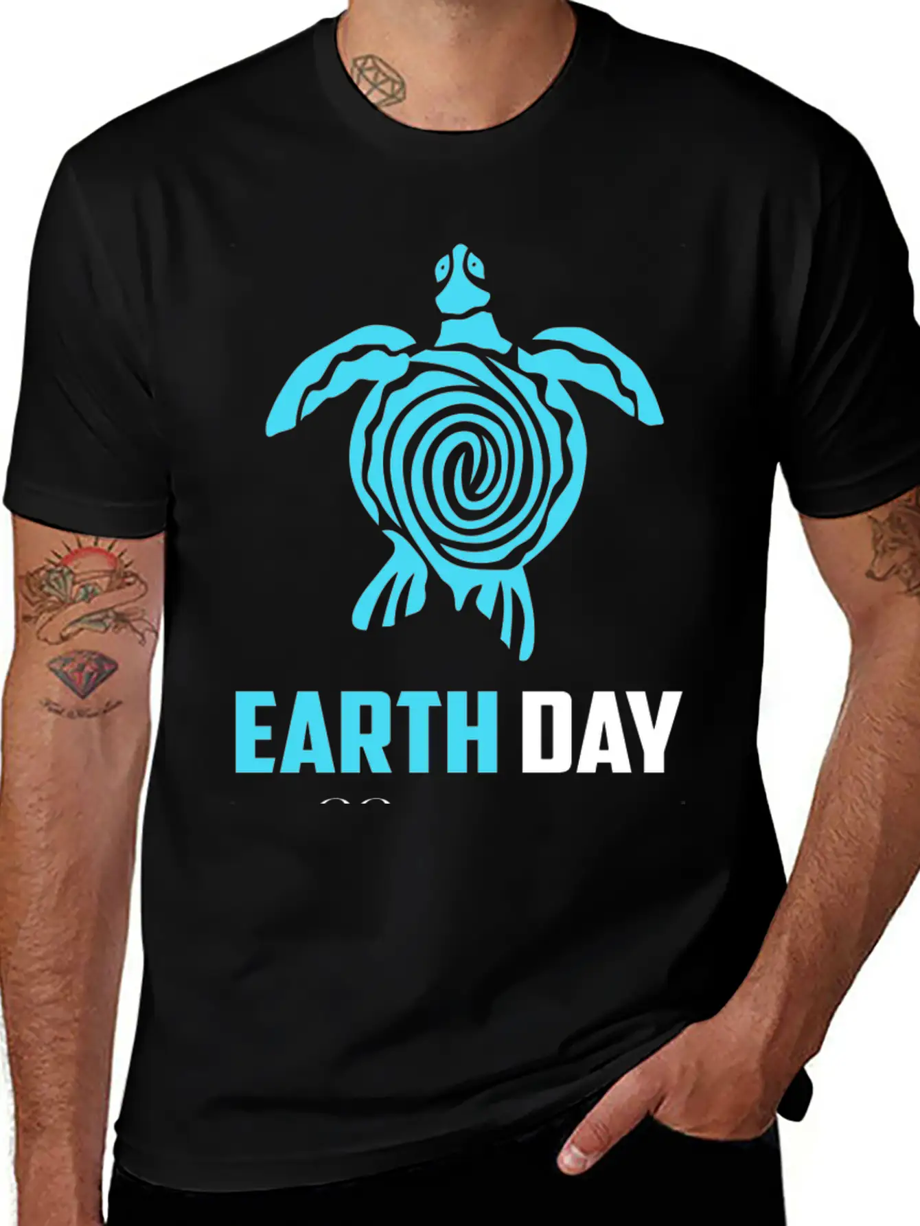 Sea Turtle Planet Funny Love Earth Day Stylish Everyday T-Shirt – Unisex Basic Cotton Tee