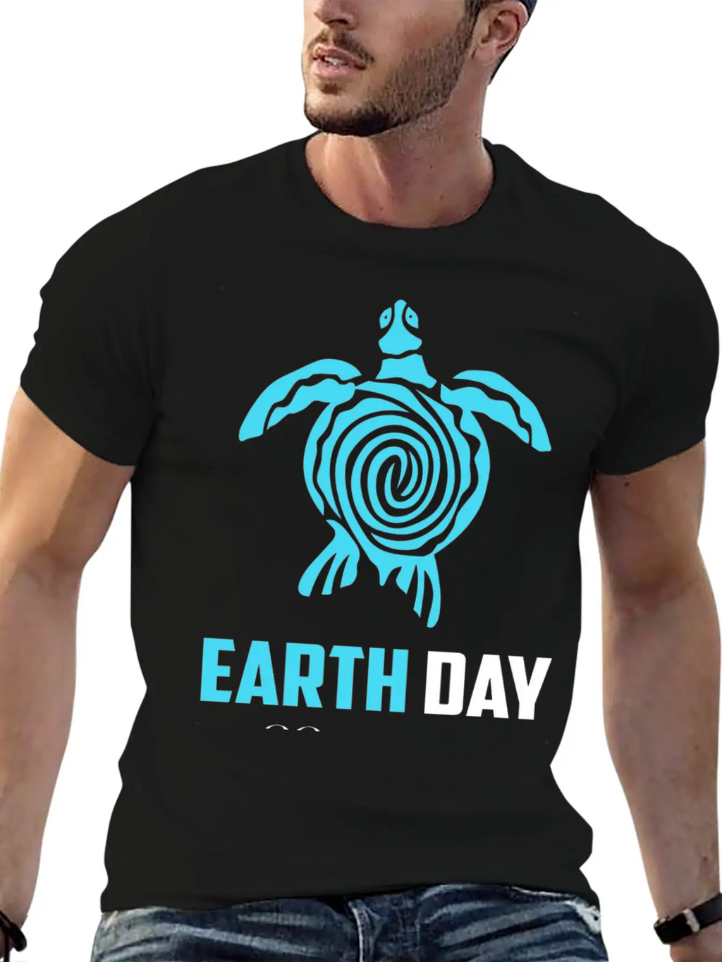 Sea Turtle Planet Funny Love Earth Day Stylish Everyday T-Shirt – Unisex Basic Cotton Tee