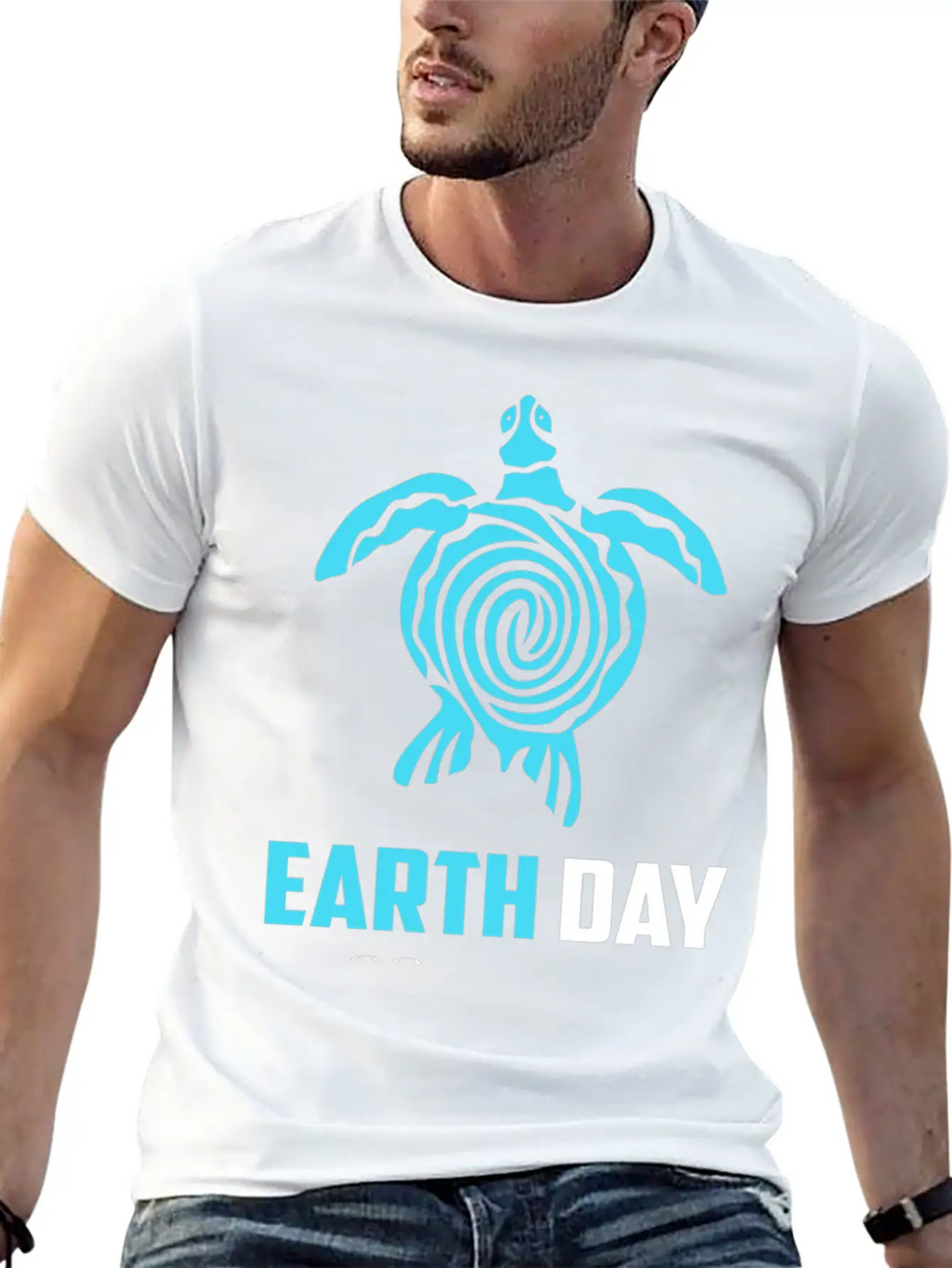 Sea Turtle Planet Funny Love Earth Day Stylish Everyday T-Shirt – Unisex Basic Cotton Tee