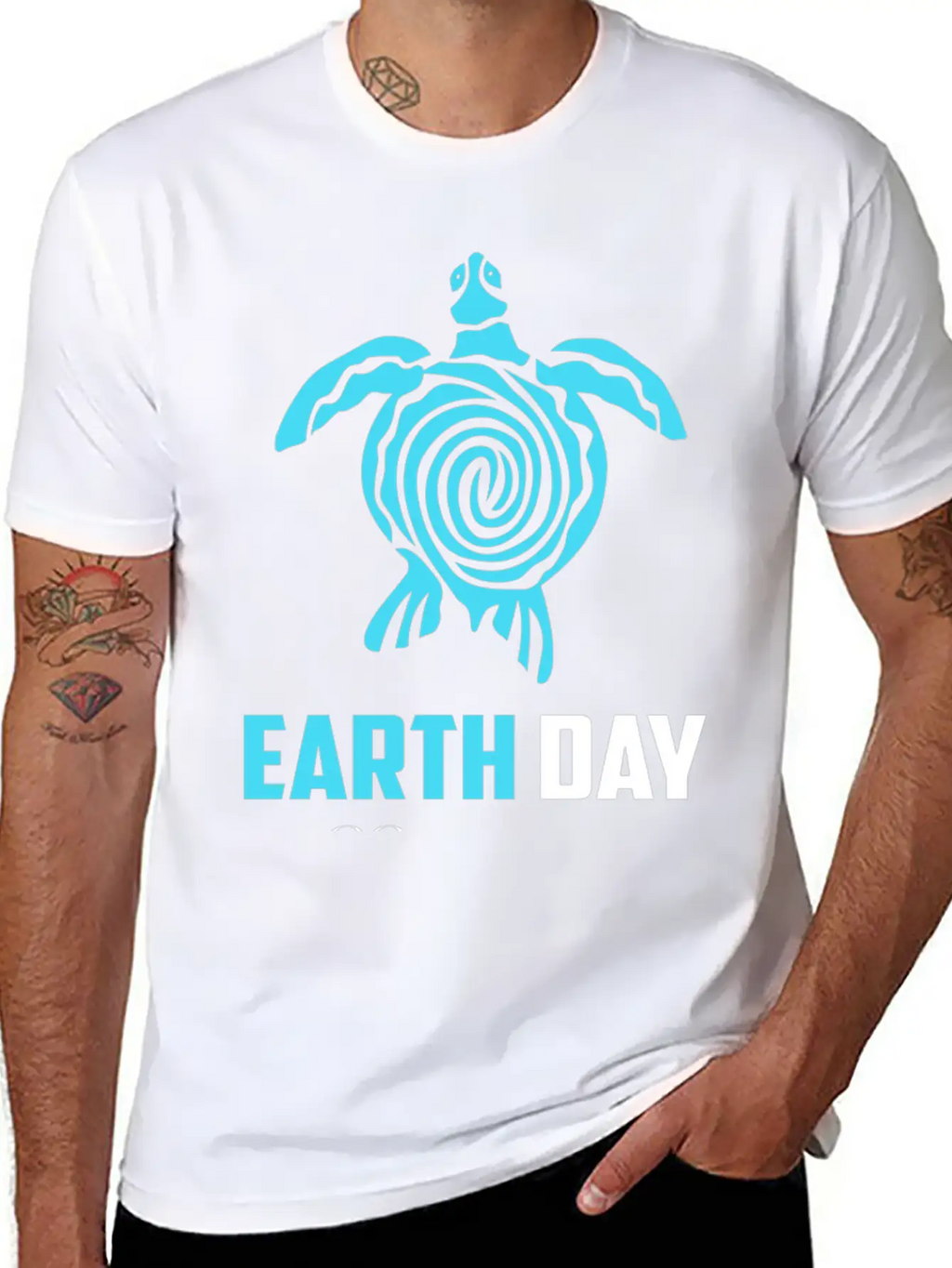 Sea Turtle Planet Funny Love Earth Day Stylish Everyday T-Shirt – Unisex Basic Cotton Tee