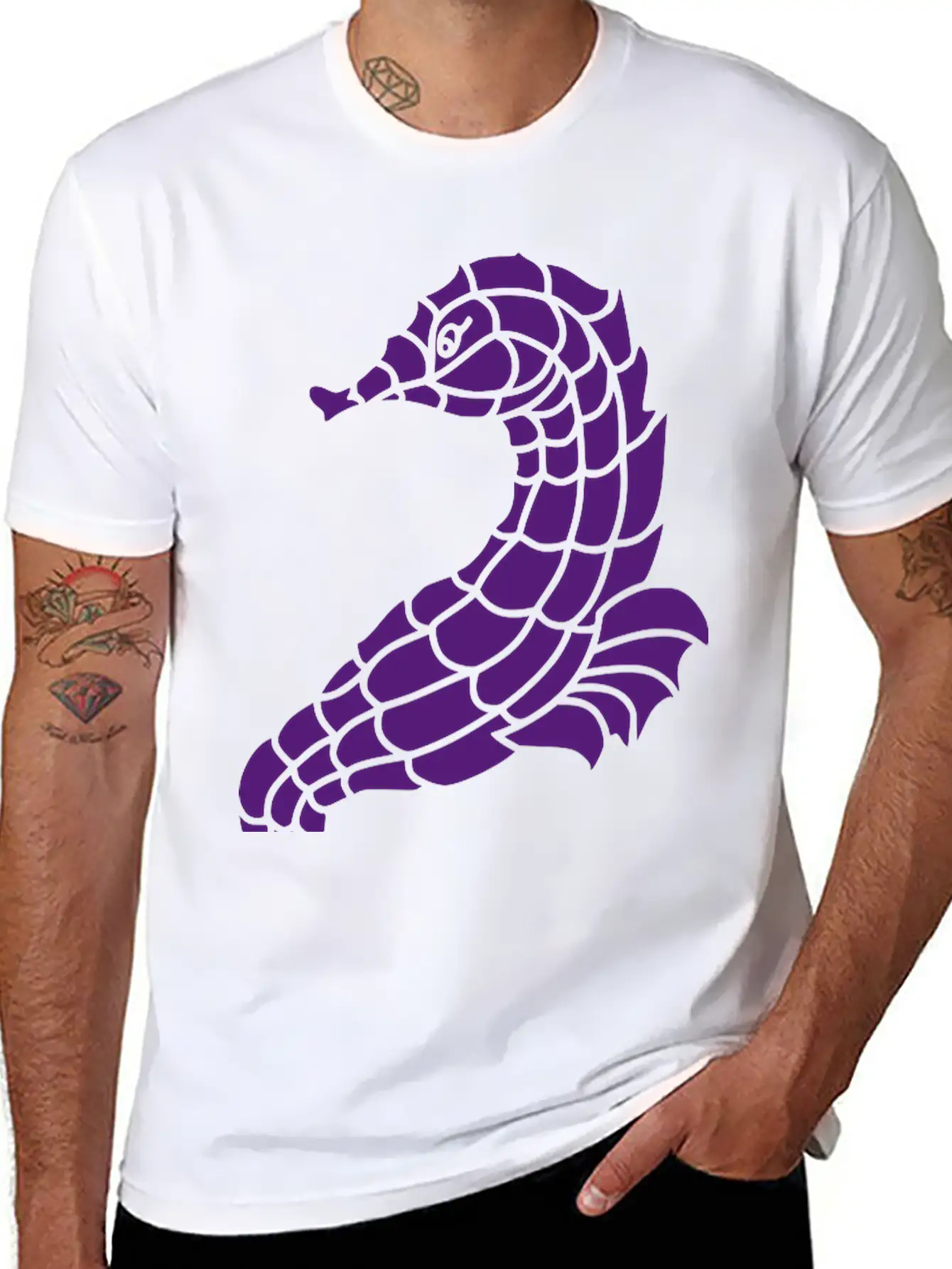 Seahorse Casual Graphic T-Shirt – Simple And Comfortable Daily Wear