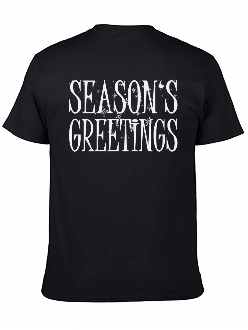 Season's Greeting Xmas Time Unisex Short Sleeve Soft Cotton T-Shirt – Casual Everyday Wear