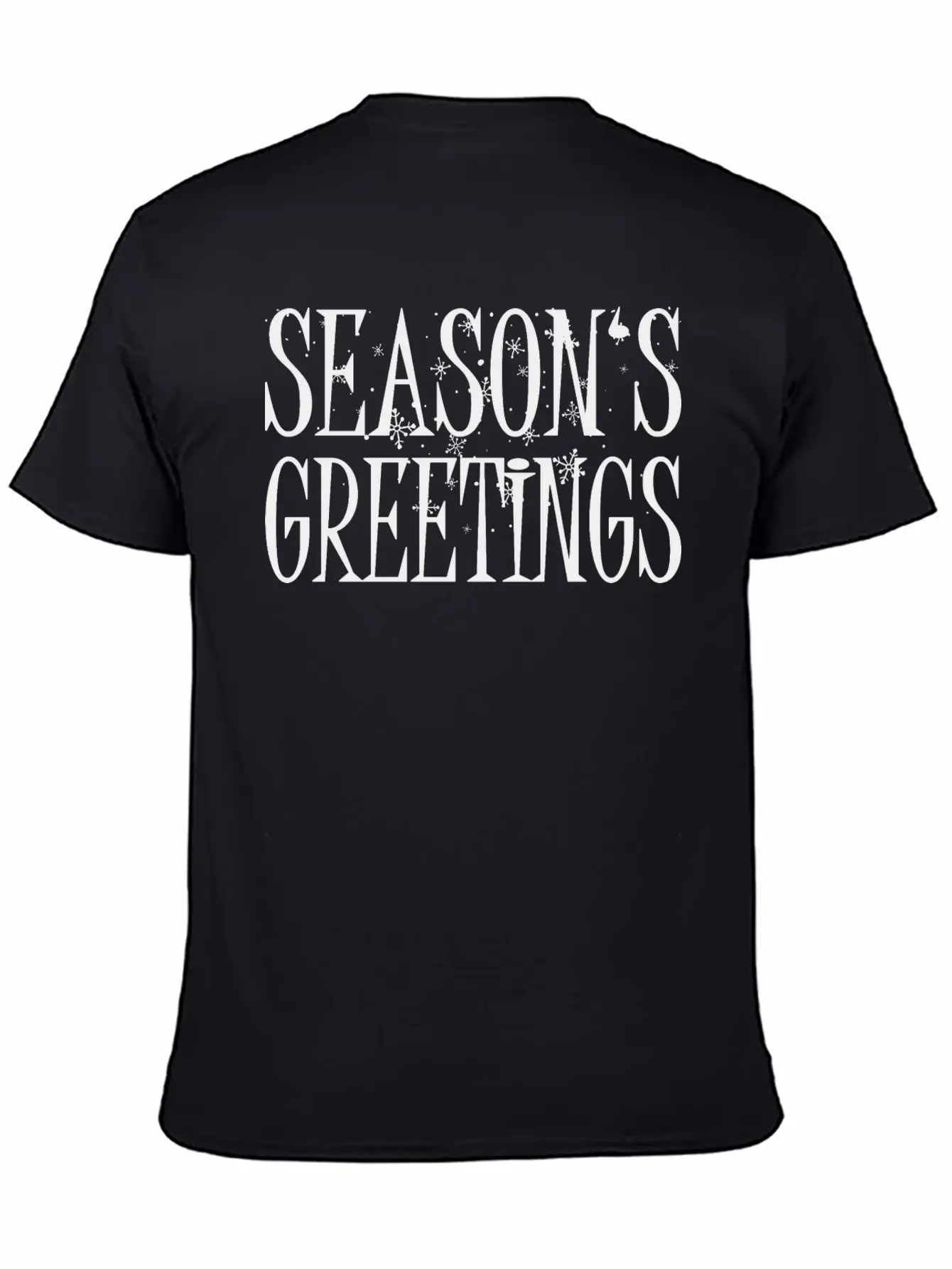 Season's Greeting Xmas Time Unisex Short Sleeve Soft Cotton T-Shirt – Casual Everyday Wear