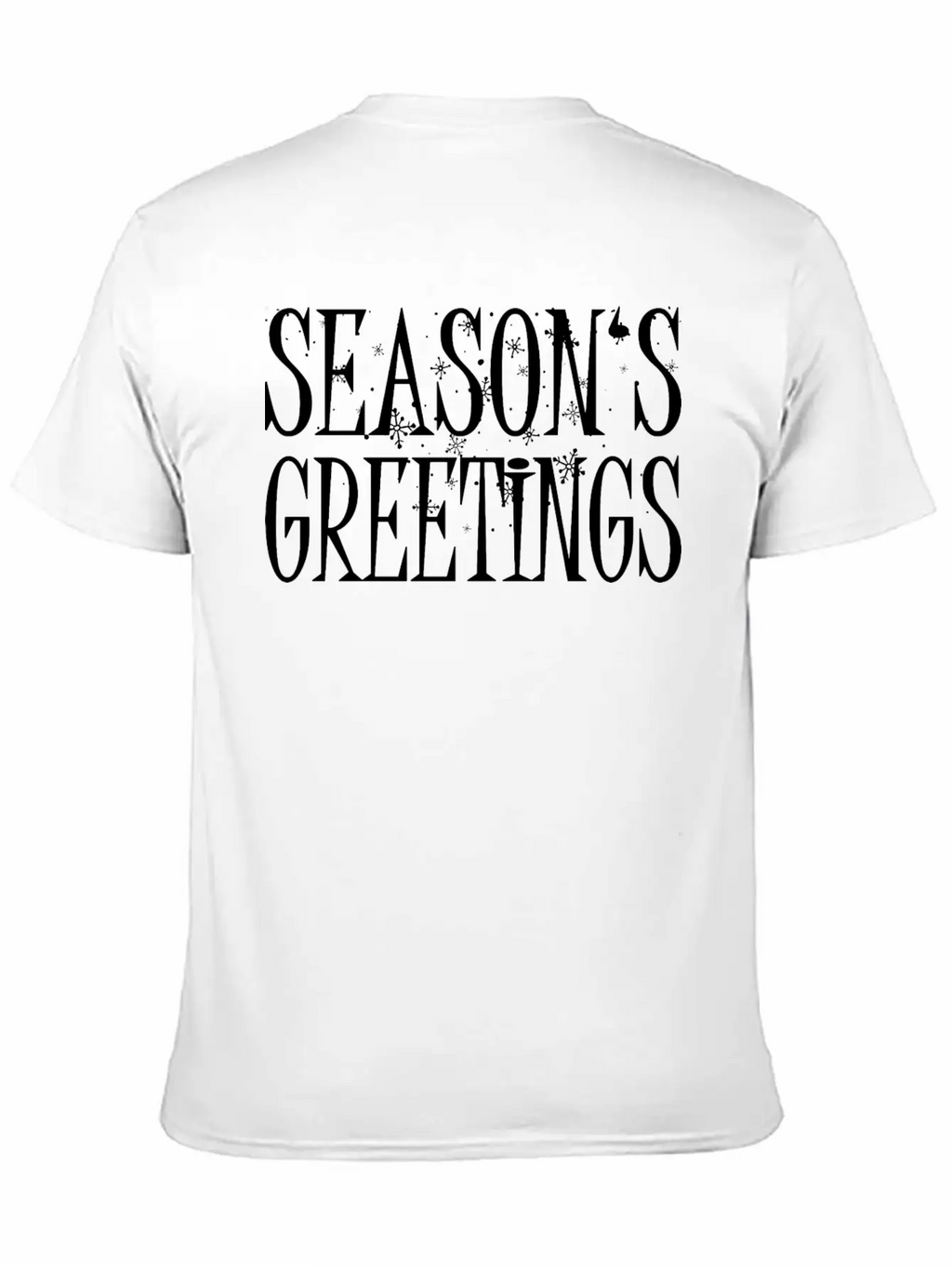 Season's Greeting Xmas Time Unisex Short Sleeve Soft Cotton T-Shirt – Casual Everyday Wear