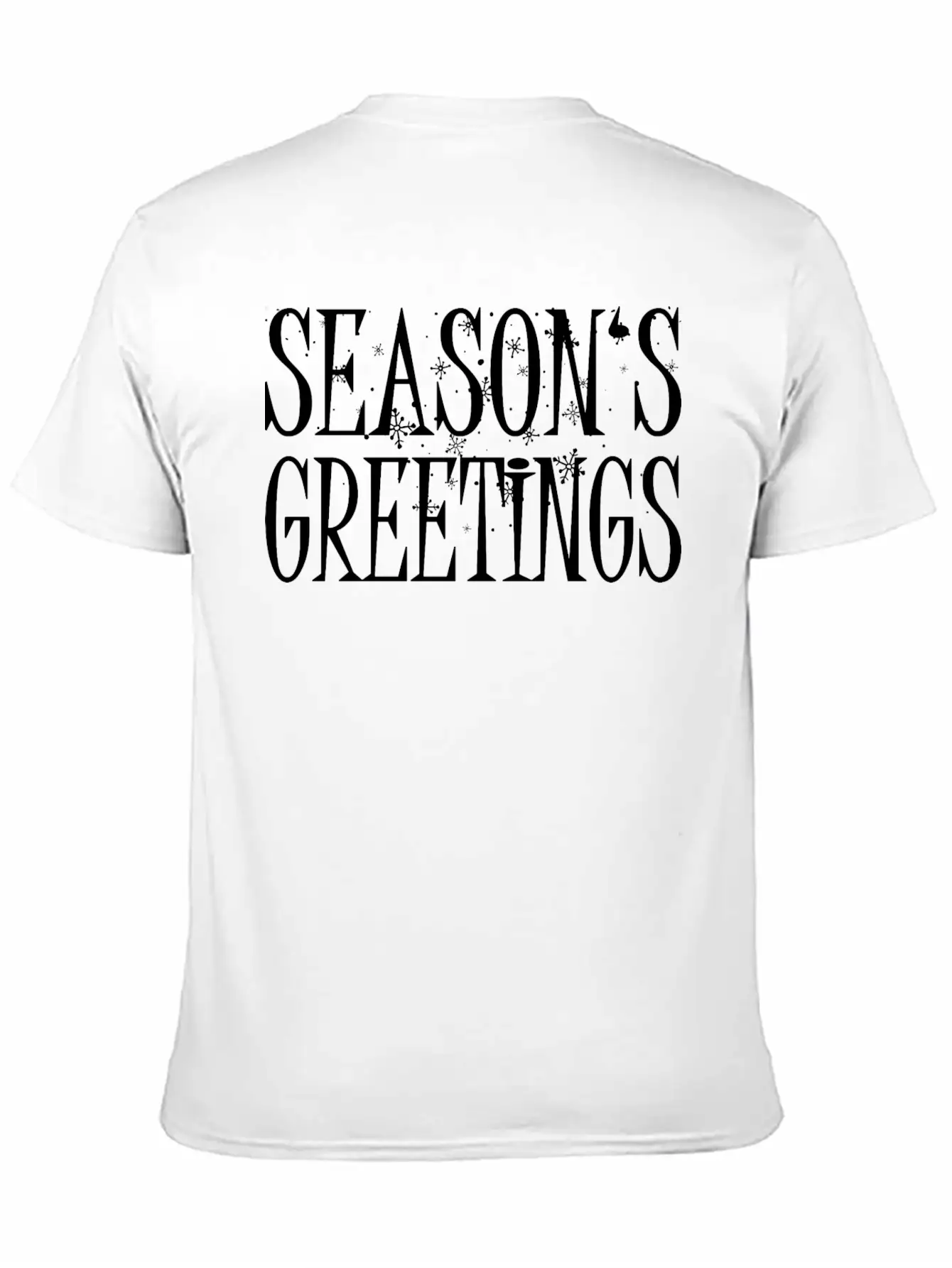 Season's Greeting Xmas Time Unisex Short Sleeve Soft Cotton T-Shirt – Casual Everyday Wear